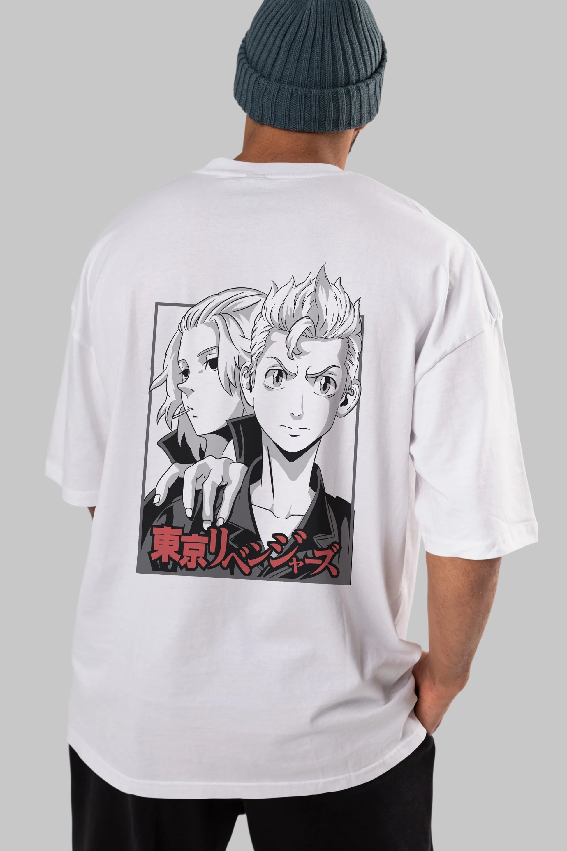 TOKYO REVENGERS Anime Arka Baskılı Oversize t-shirt Erkek Kadın Unisex