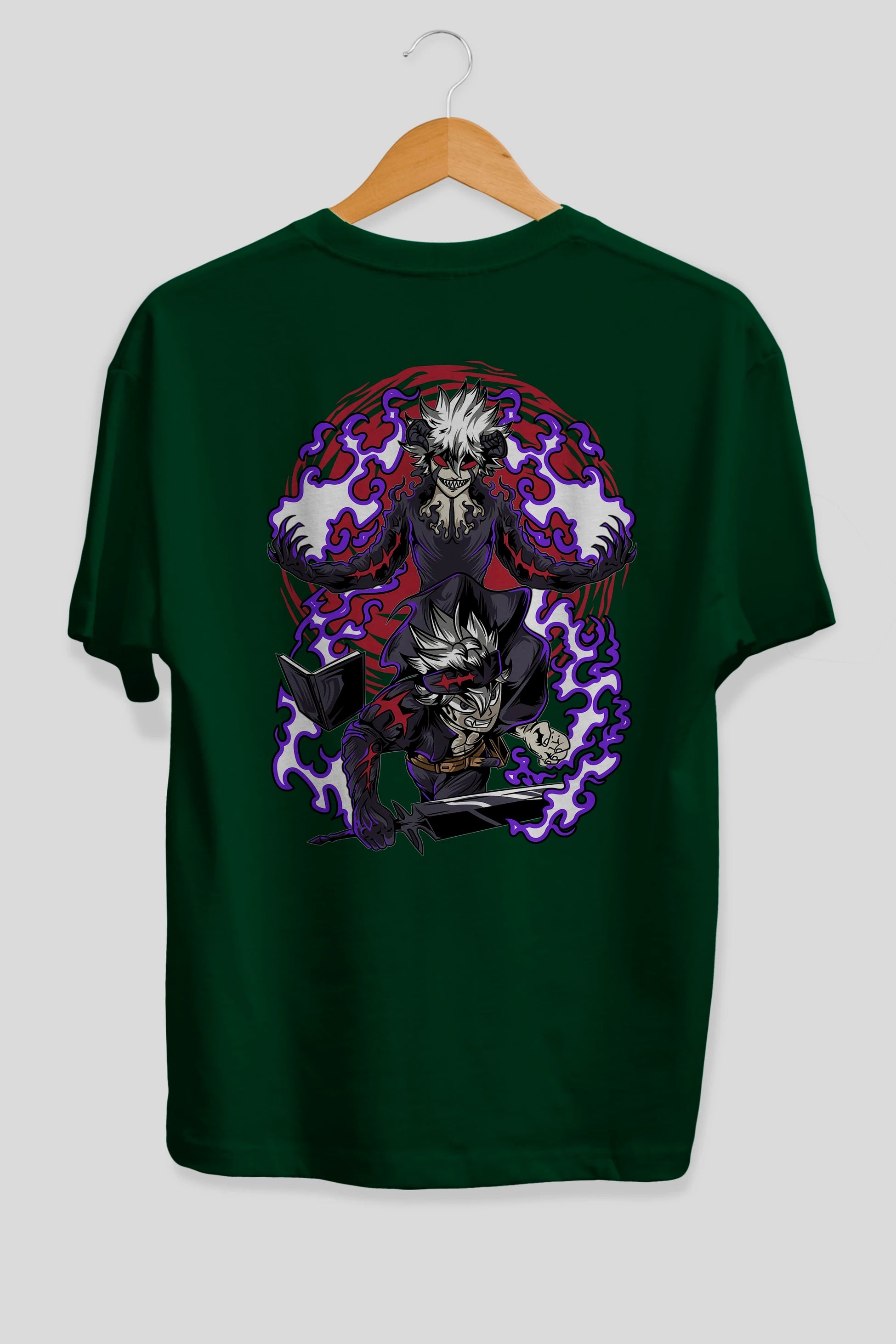 BLACK CLOVER DEVIL UNION Anime Arka Baskılı Oversize t-shirt Erkek Kadın Unisex