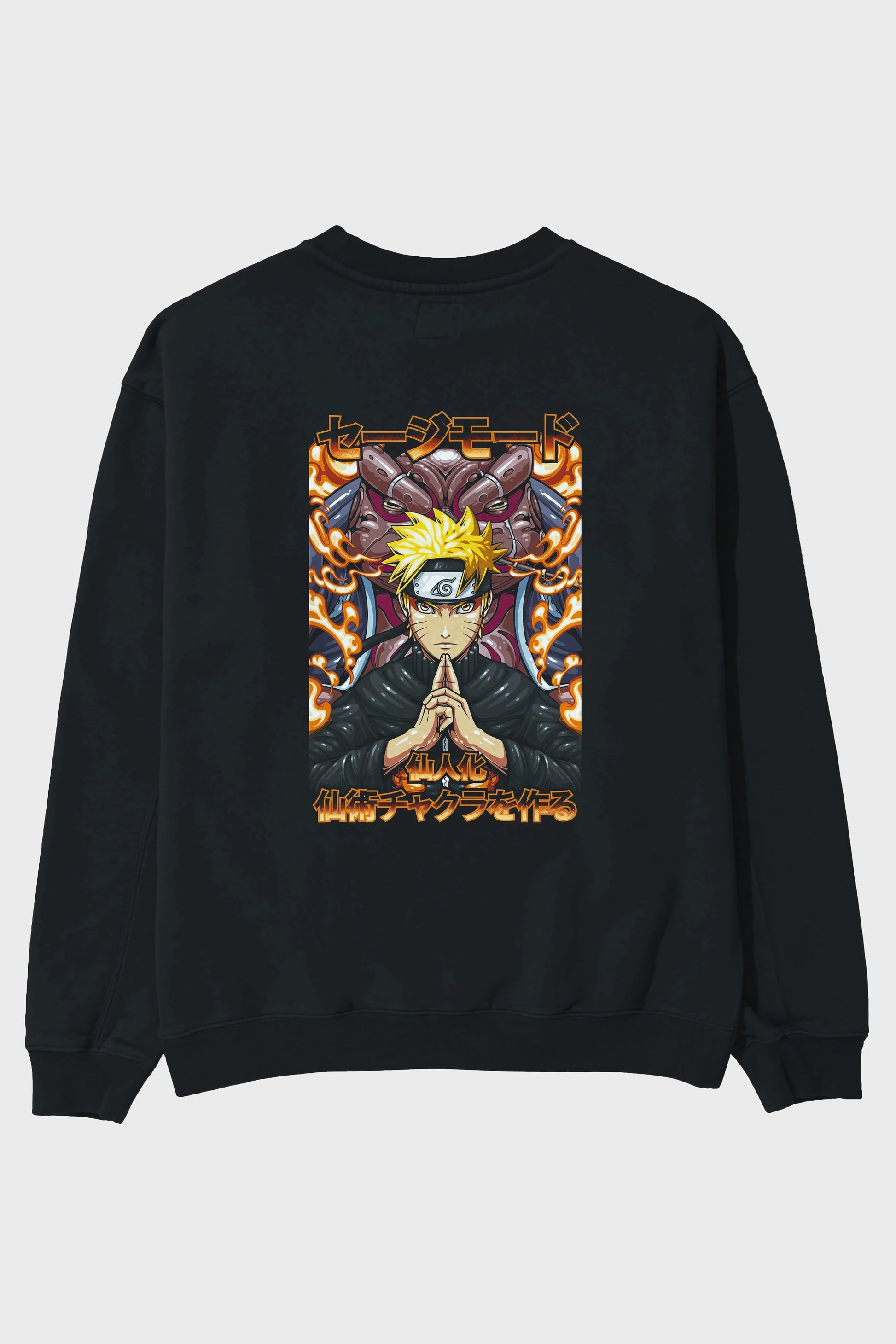 NARUTO (10) Anime Arka Baskılı Oversize Sweatshirt Erkek Kadın Unisex