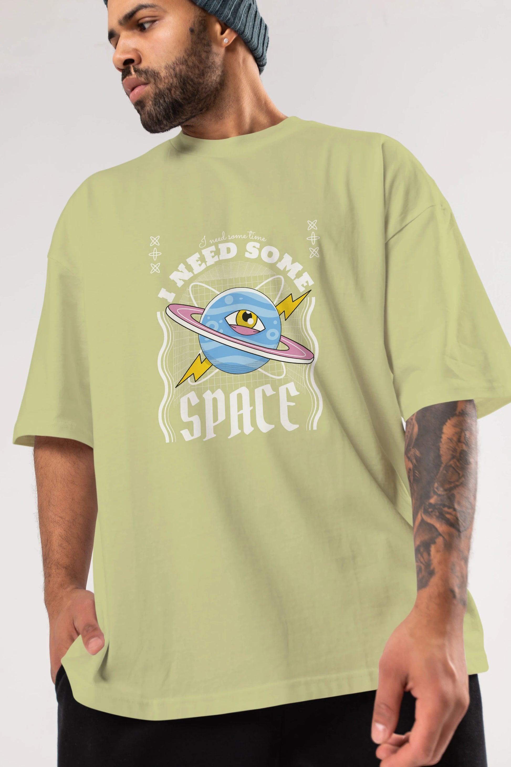 I Need Some Space Ön Baskılı Oversize t-shirt Erkek Kadın Unisex