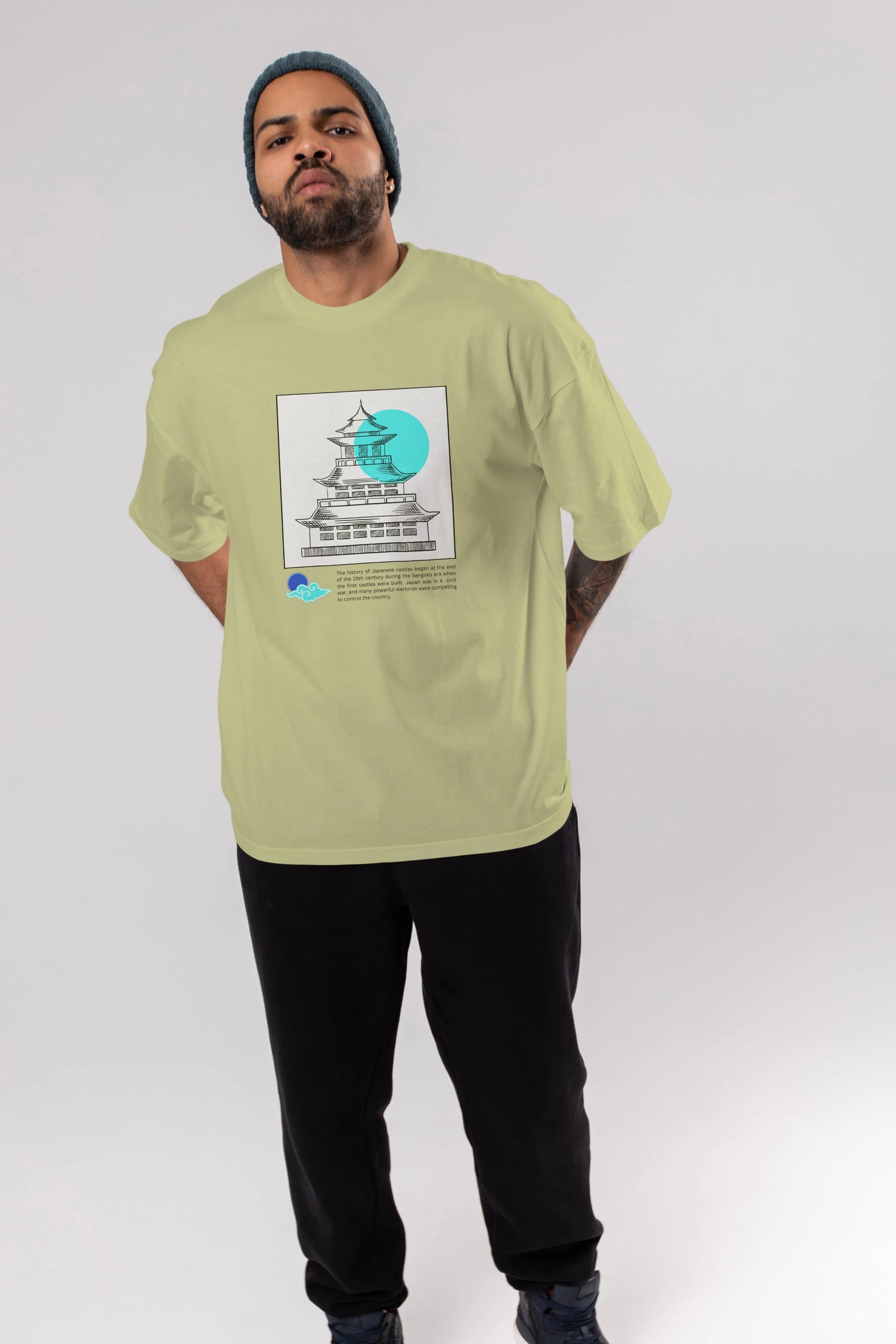 Retro Japanese Ön Baskılı Oversize t-shirt Erkek Kadın Unisex