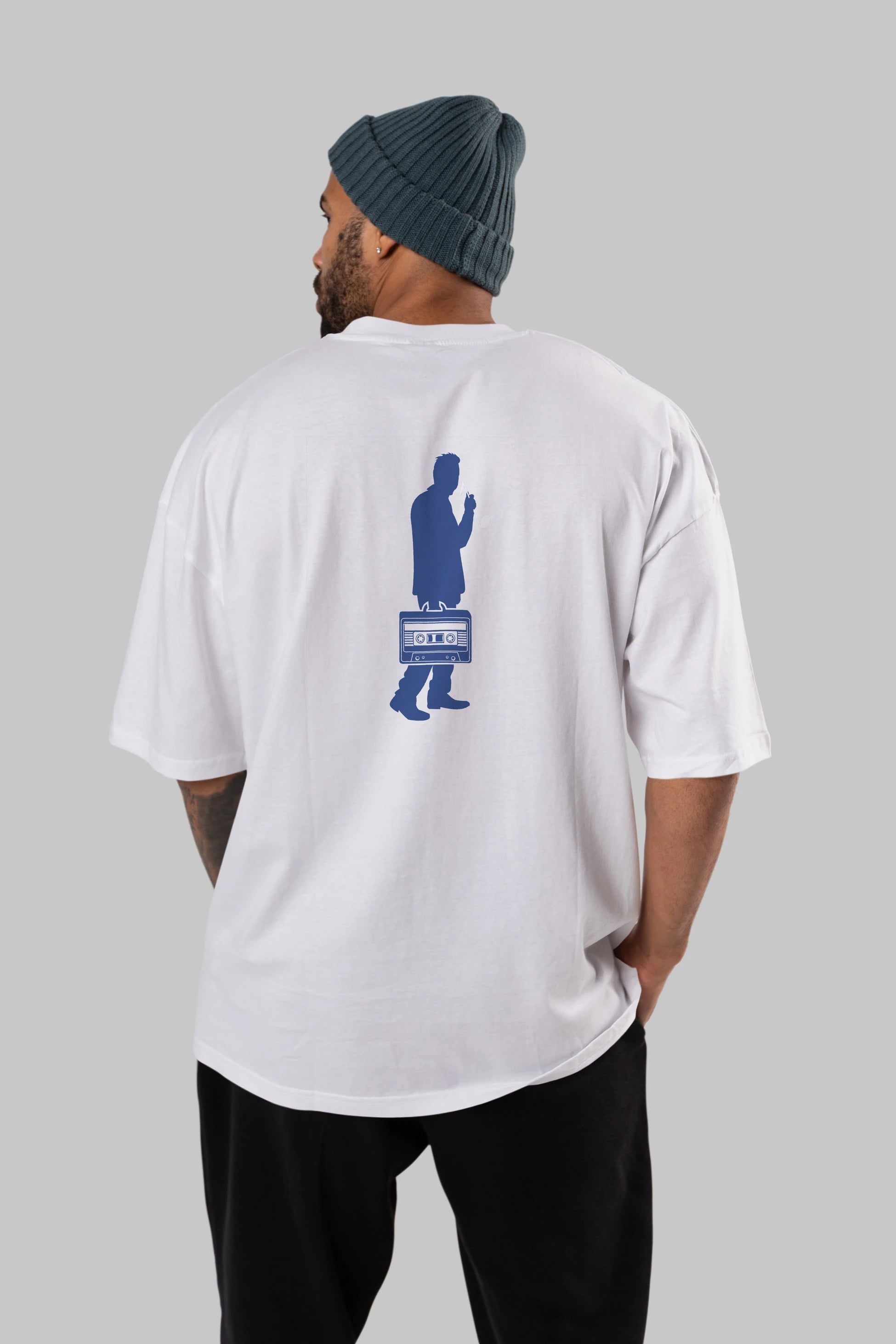 Sound Collector Arka Baskılı Oversize t-shirt %100 pamuk Erkek Kadın Unisex