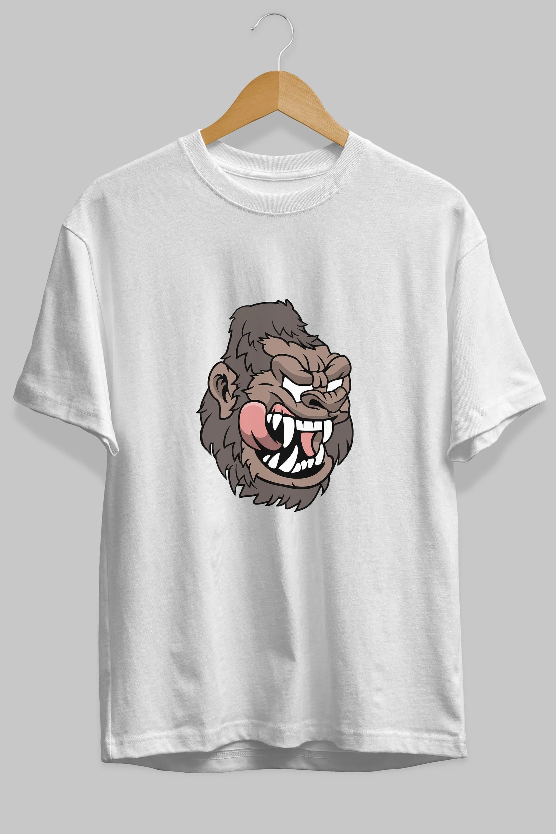 Big Gorilla Ön Baskılı Oversize t-shirt Erkek Kadın Unisex %100 Pamuk tişort