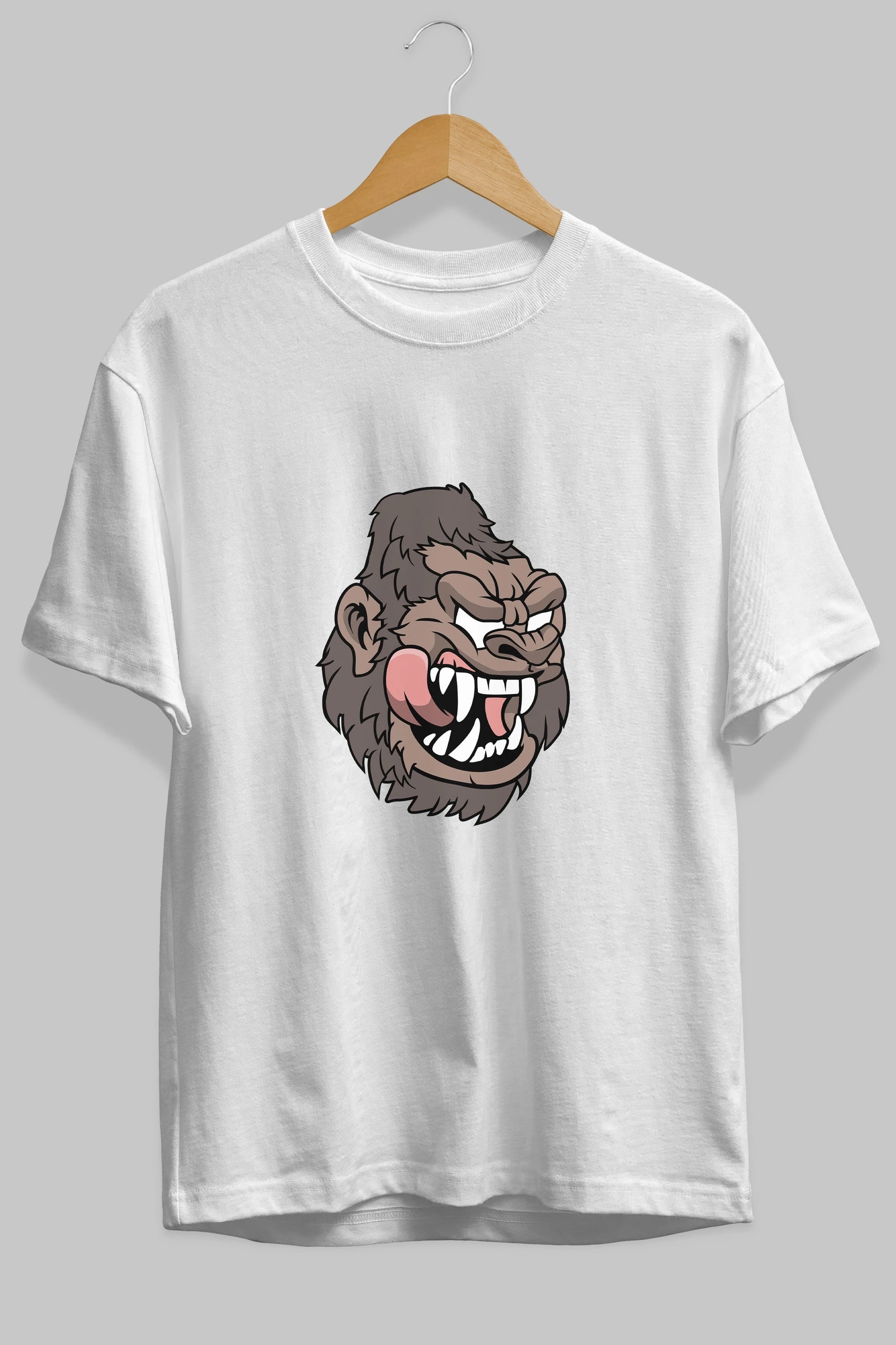 Big Gorilla Ön Baskılı Oversize t-shirt Erkek Kadın Unisex %100 Pamuk tişort
