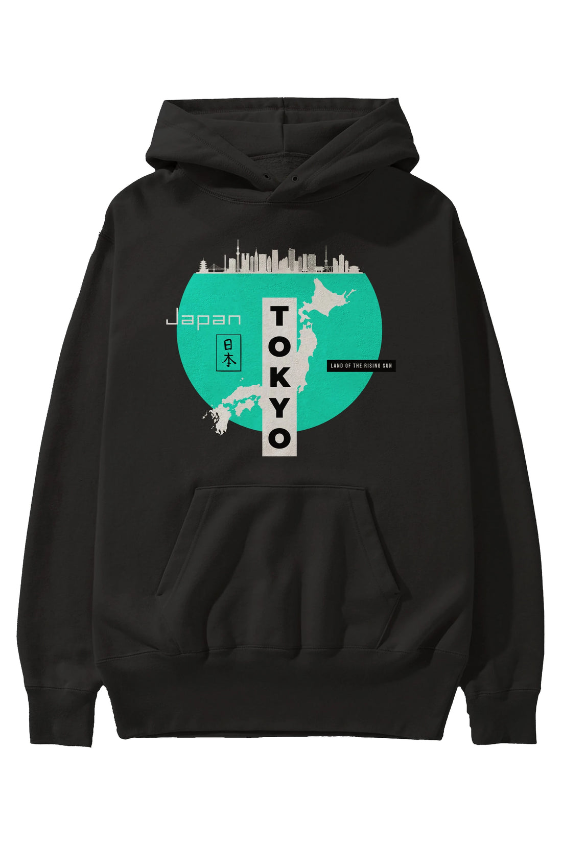 Japan Tokyo Ön Baskılı Oversize Hoodie Kapüşonlu Sweatshirt Erkek Kadın Unisex
