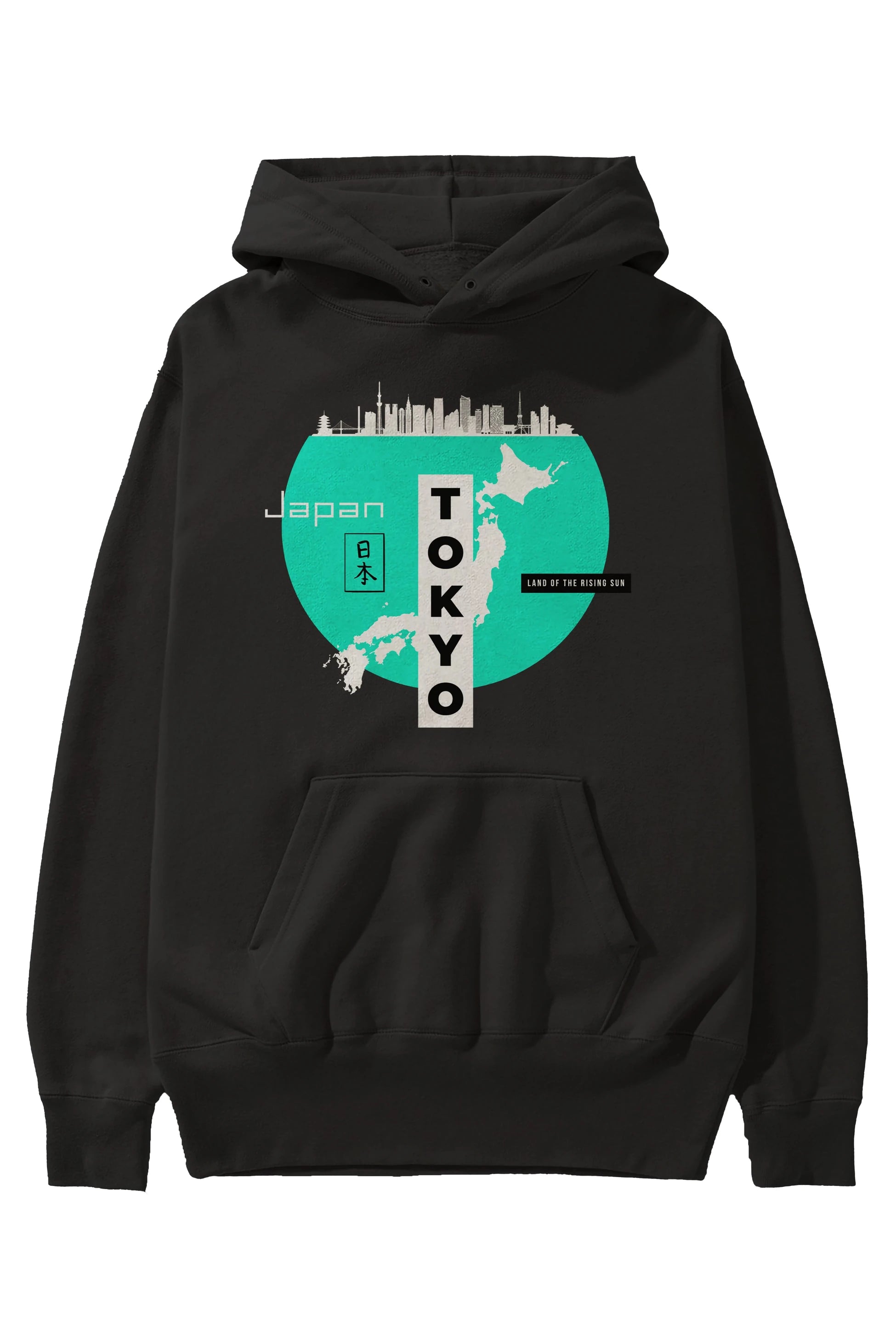 Japan Tokyo Ön Baskılı Oversize Hoodie Kapüşonlu Sweatshirt Erkek Kadın Unisex