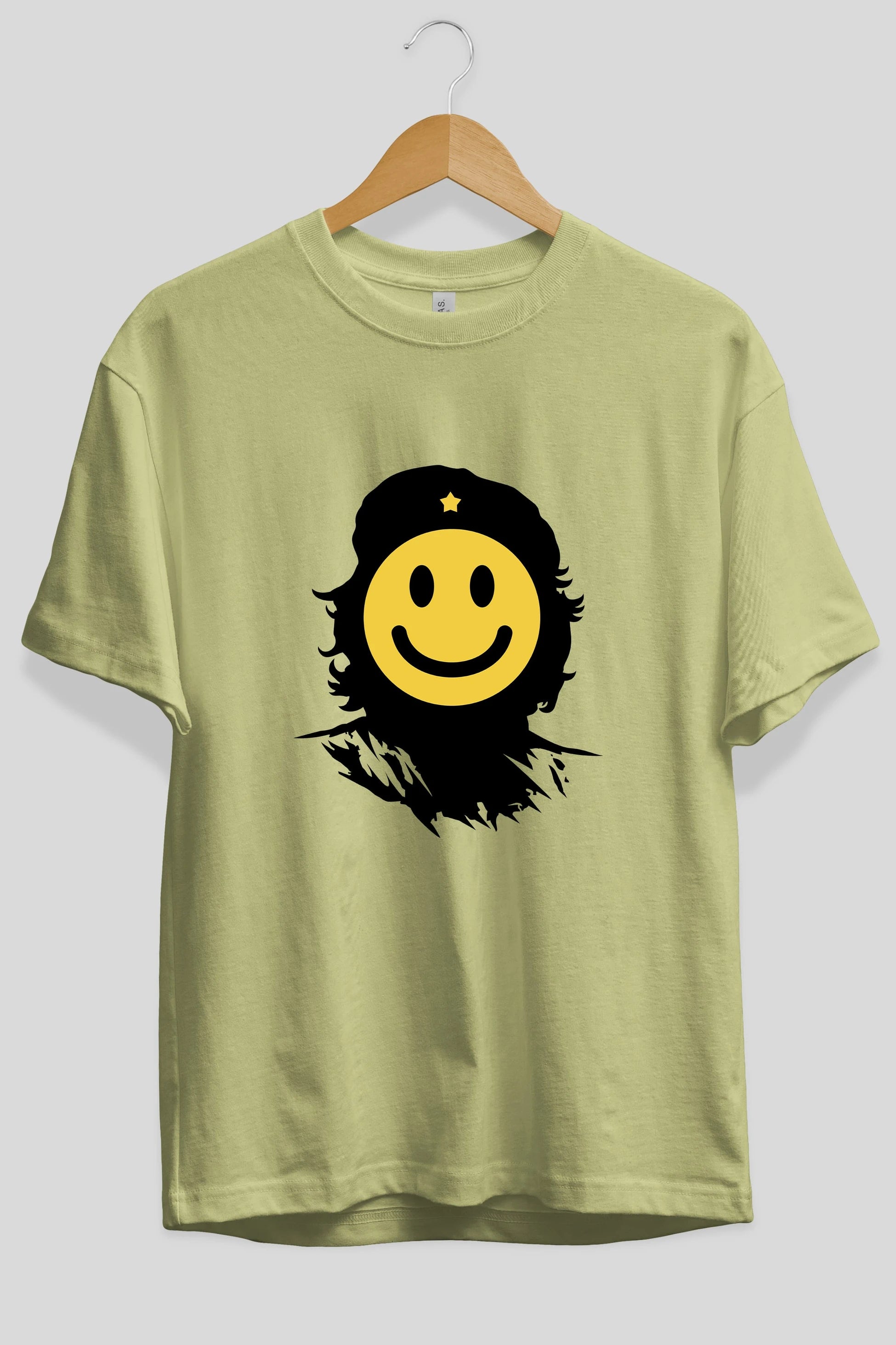 Che Smile Ön Baskılı Oversize t-shirt %100 pamuk Erkek Kadın Unisex