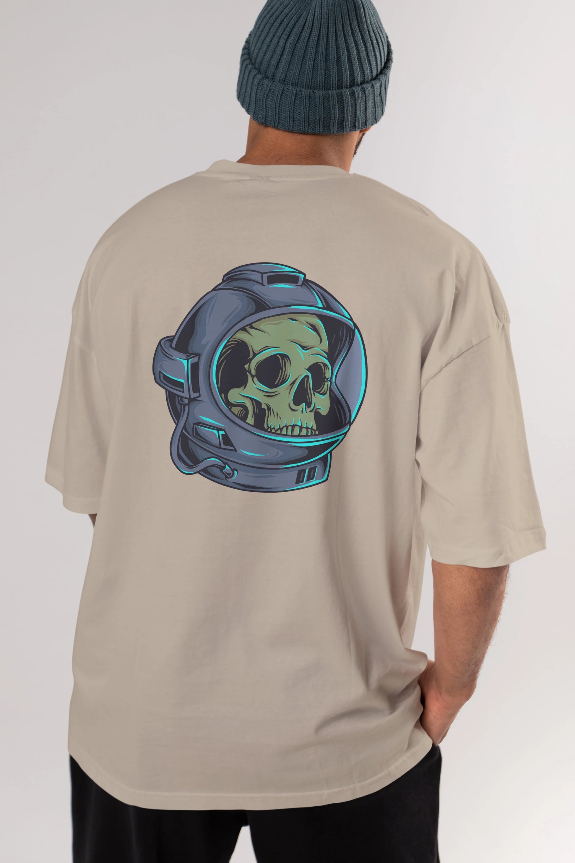 Astroskull Arka Baskılı Oversize t-shirt Erkek Kadın Unisex