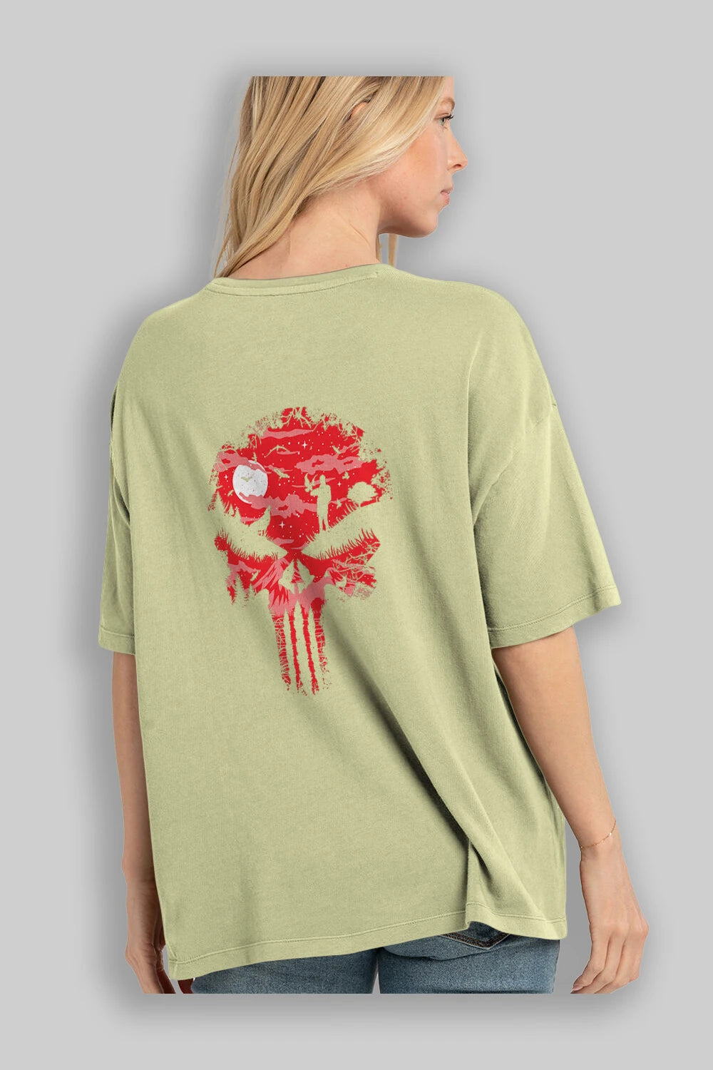 Stand And Bleed Arka Baskılı Oversize t-shirt %100 pamuk Erkek Kadın Unisex