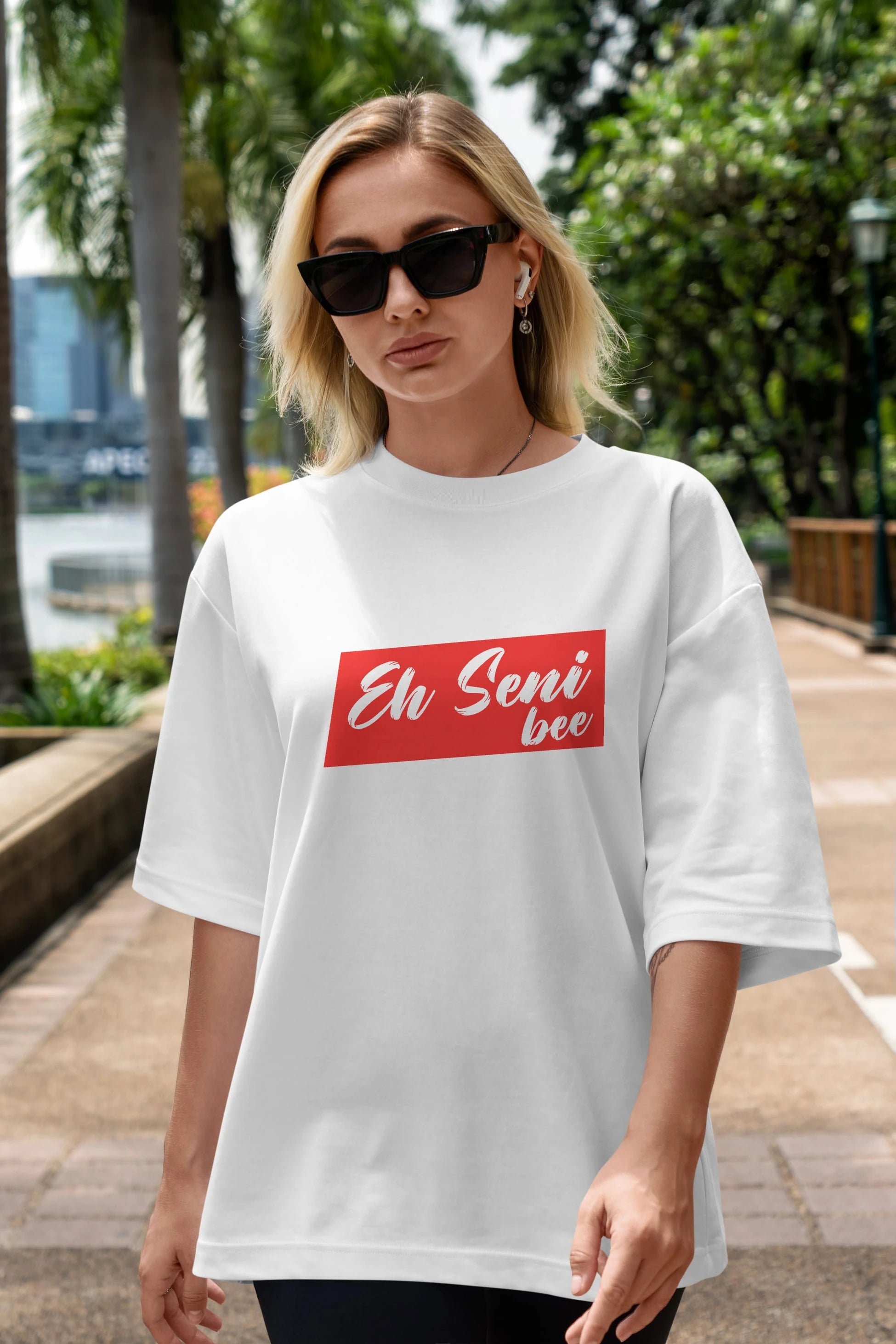 Eh Seni Be Ön Baskılı Oversize t-shirt %100 pamuk Erkek Kadın Unisex
