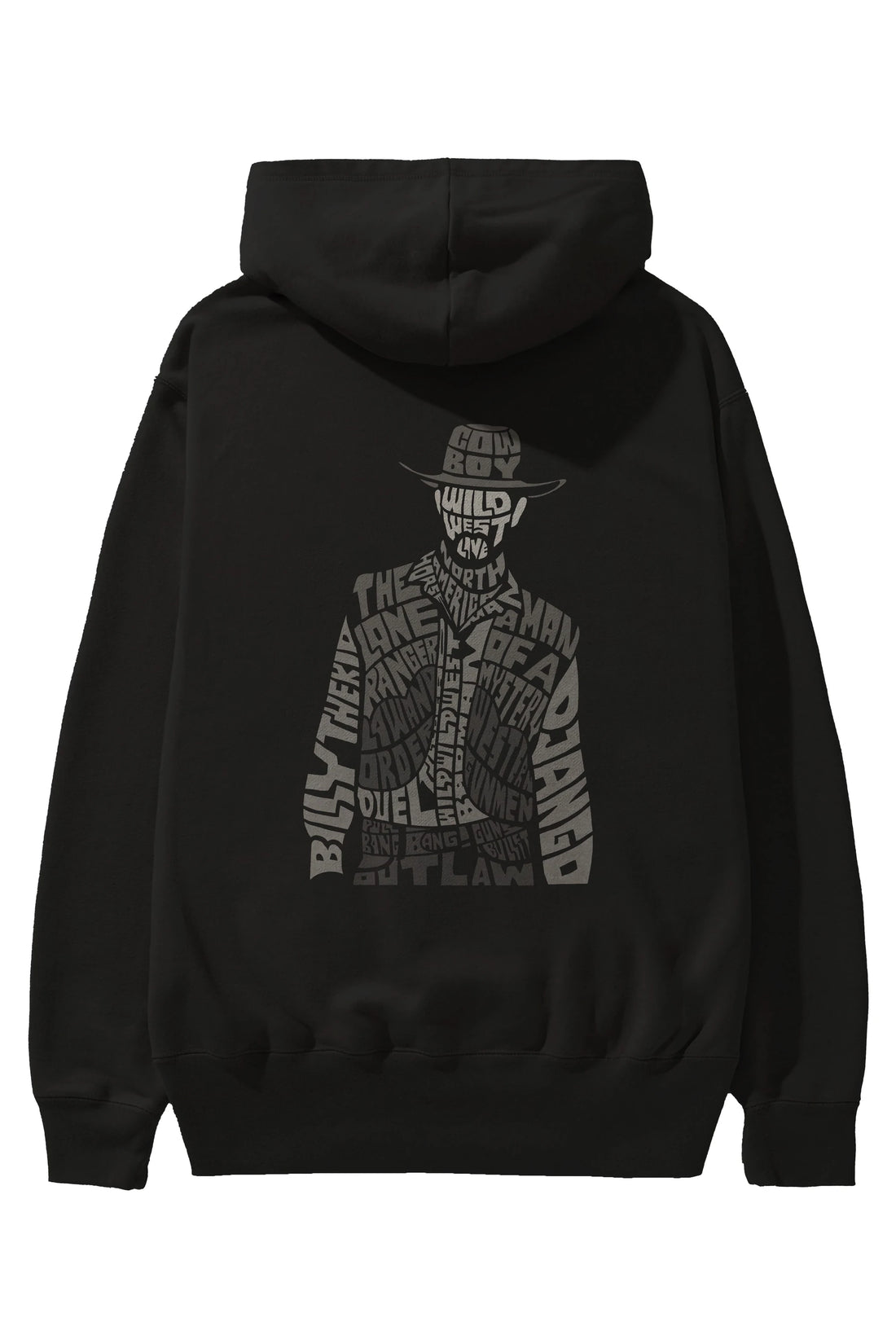 Cowboy Arka Baskılı Hoodie Oversize Kapüşonlu Sweatshirt Erkek Kadın Unisex