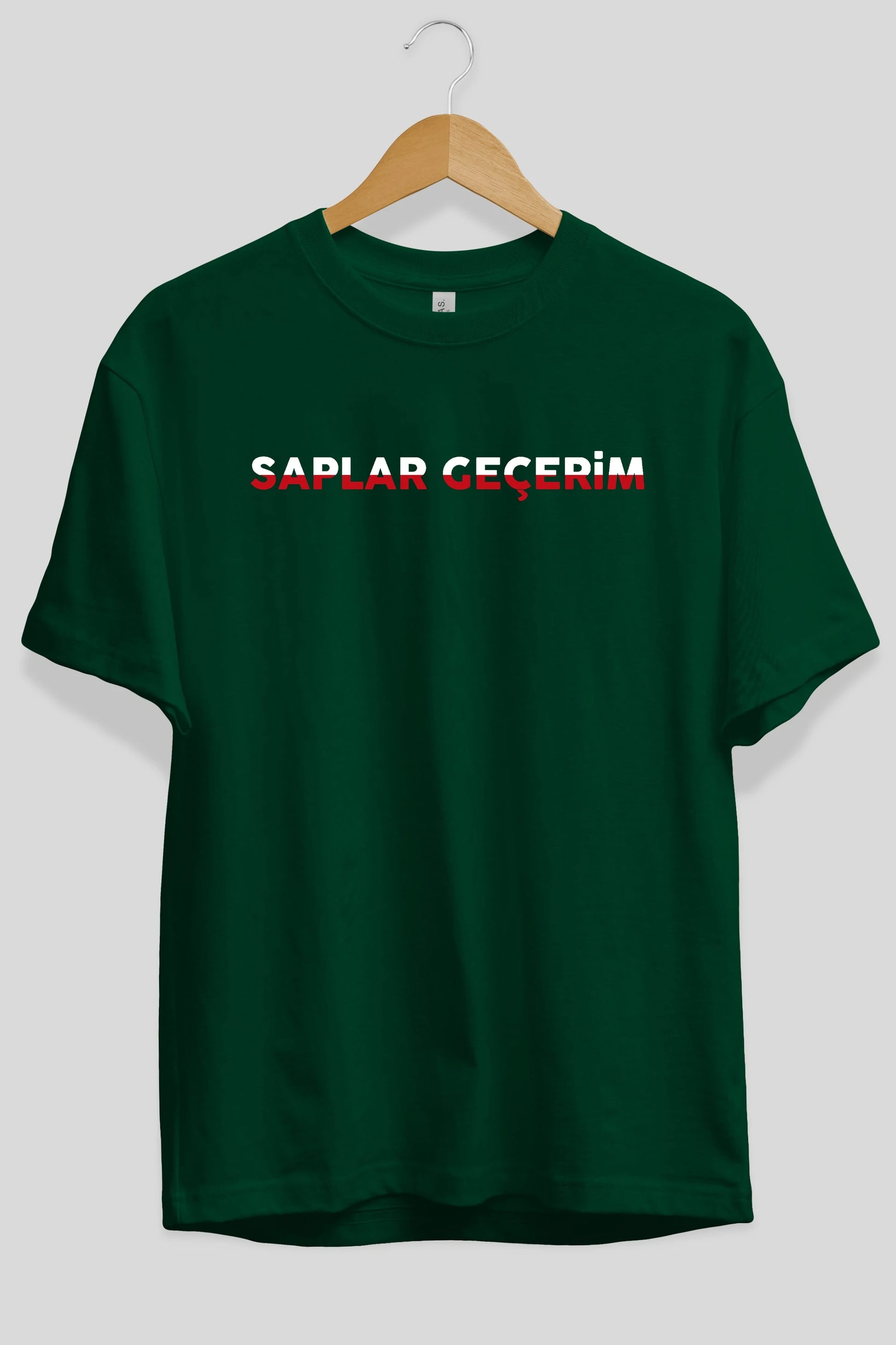 Saplar Geçerim Ön Baskılı Oversize t-shirt %100 pamuk Erkek Kadın Unisex