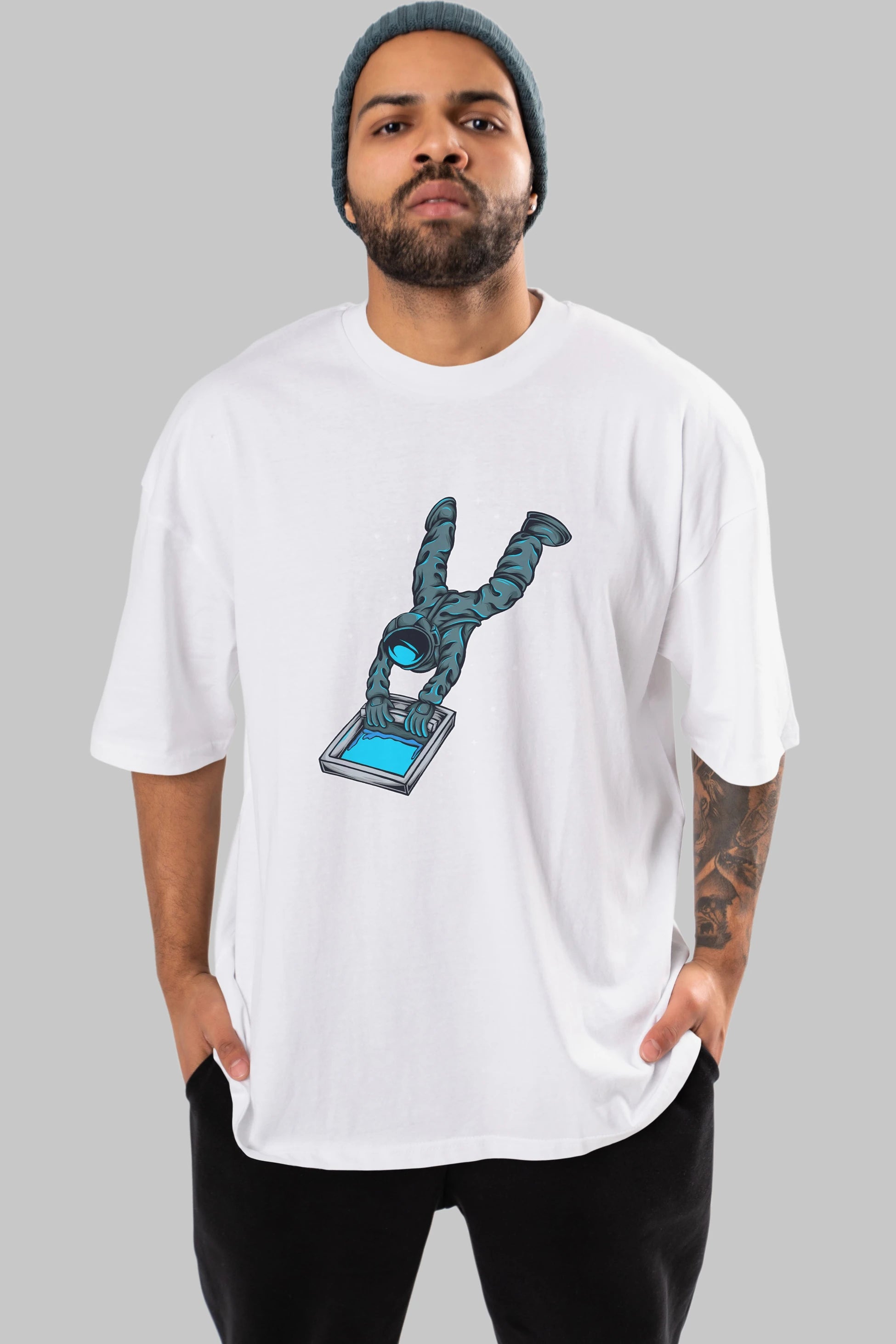 Astroscreen Ön Baskılı Oversize t-shirt Erkek Kadın Unisex