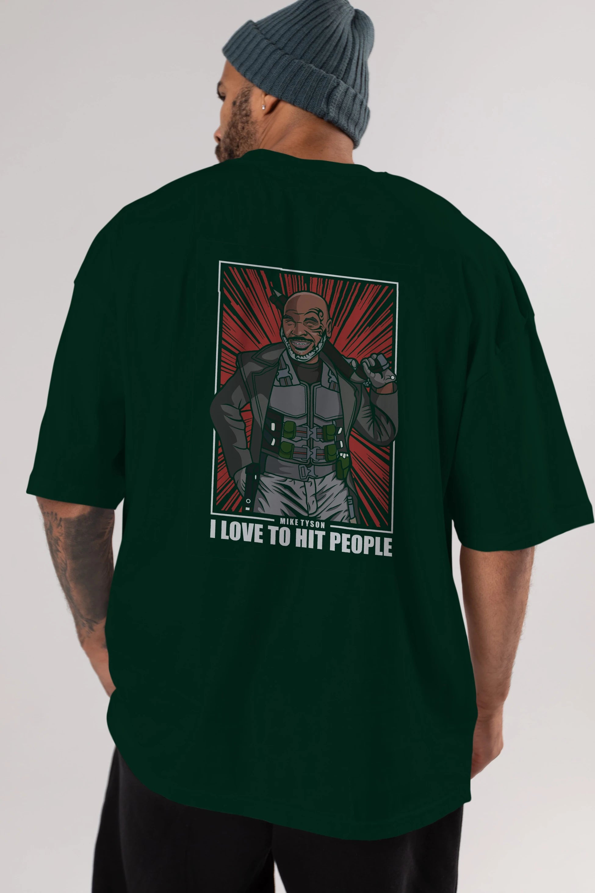 Blade Tyson Arka Baskılı Oversize t-shirt Erkek Kadın Unisex %100 Pamuk tişort