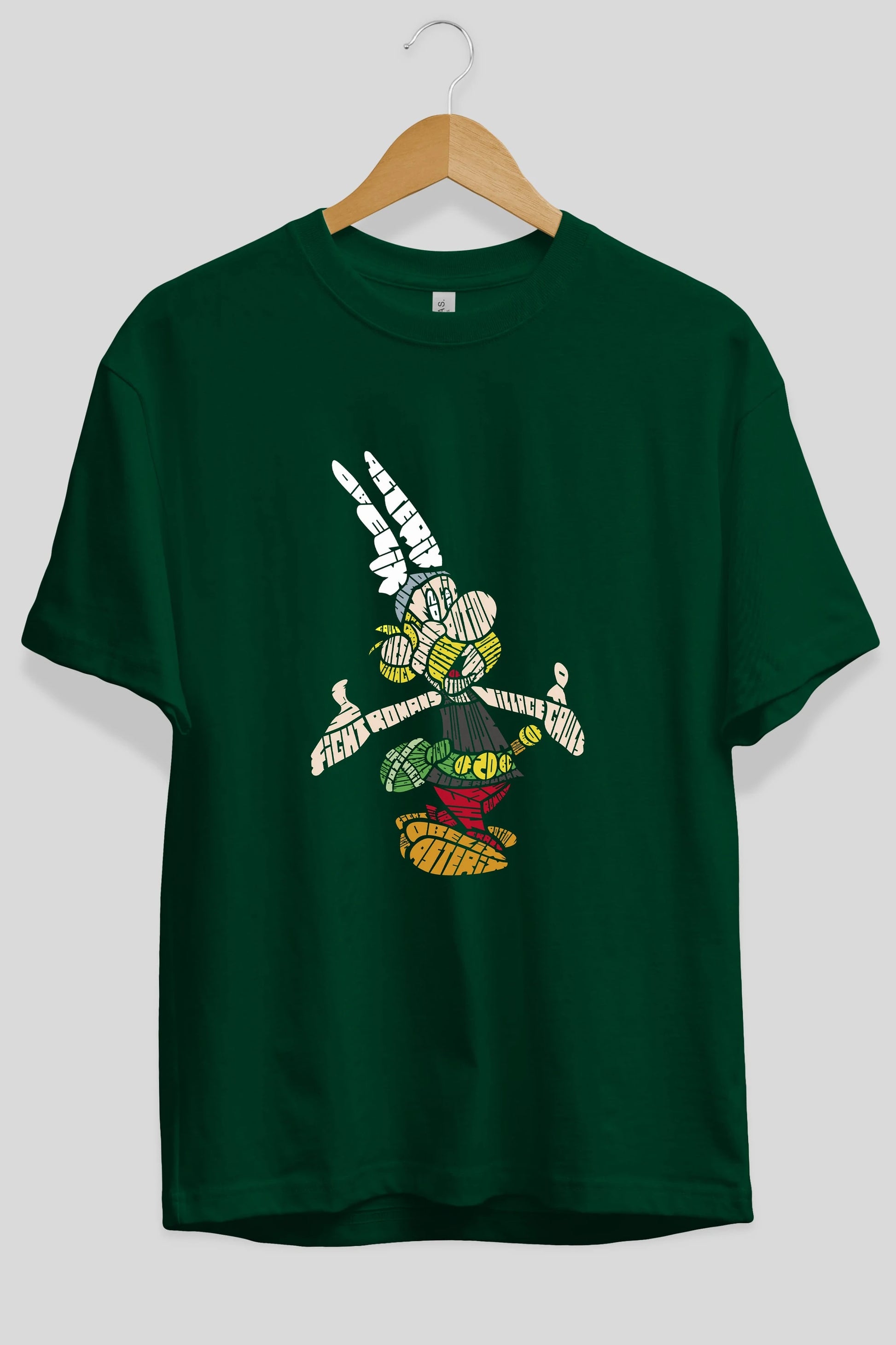 Asterix Ön Baskılı Oversize t-shirt %100 pamuk Erkek Kadın Unisex