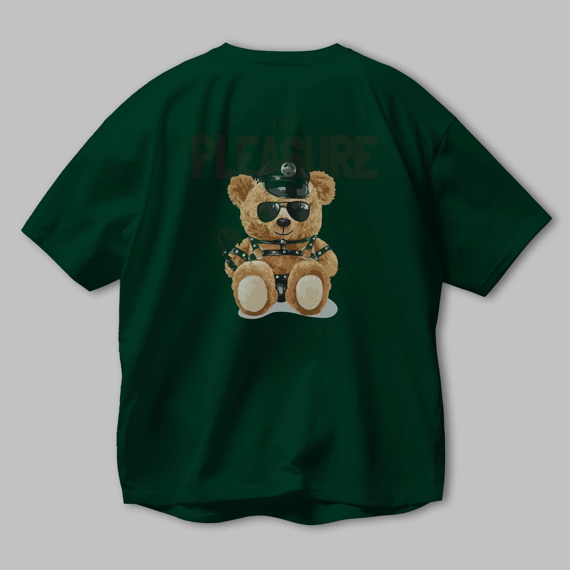Teddy Bear The Pleasure Arka Baskılı Oversize t-shirt Erkek Kadın Unisex %100 Pamuk