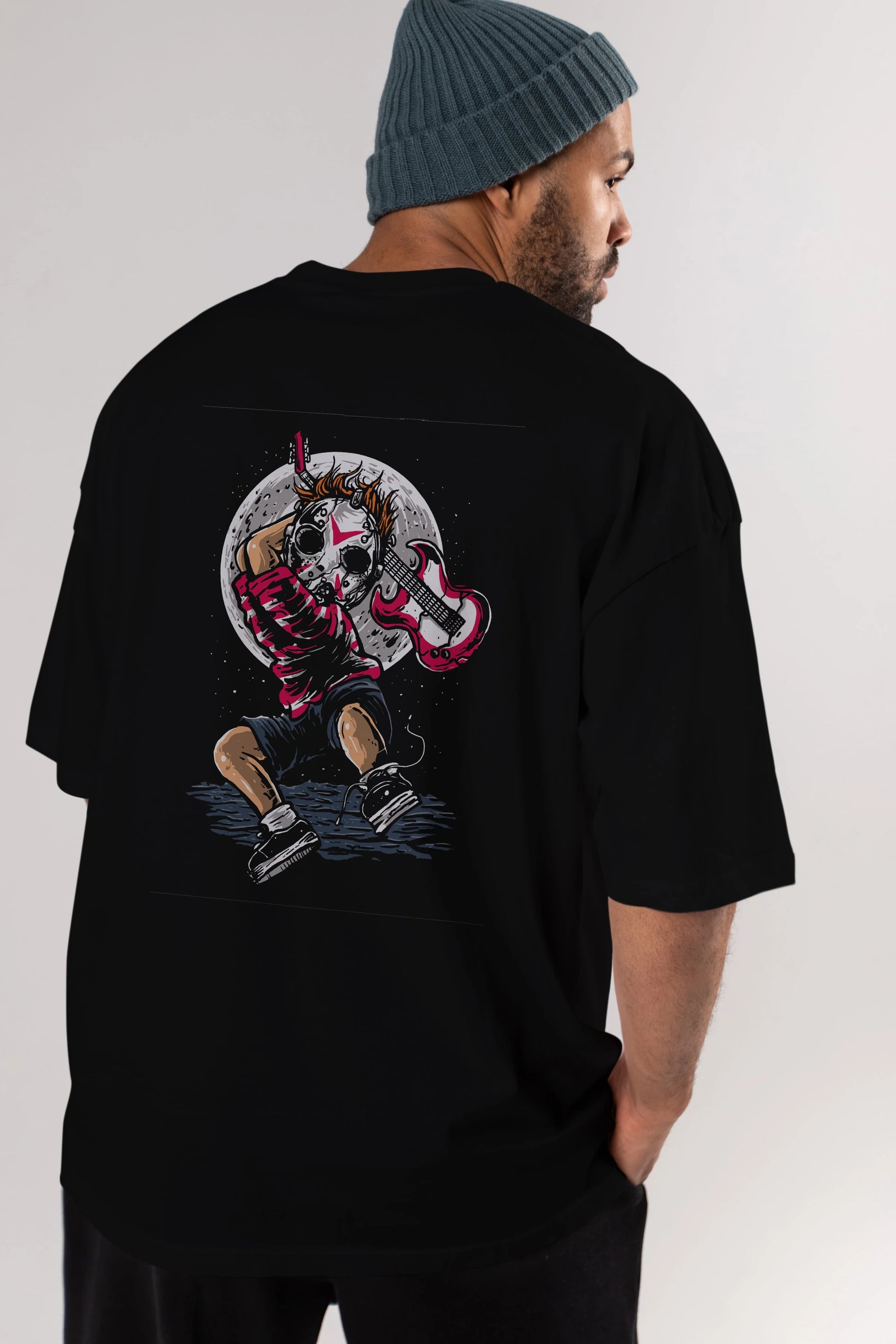 Break The Noise Arka Baskılı Oversize t-shirt Erkek Kadın Unisex %100 Pamuk