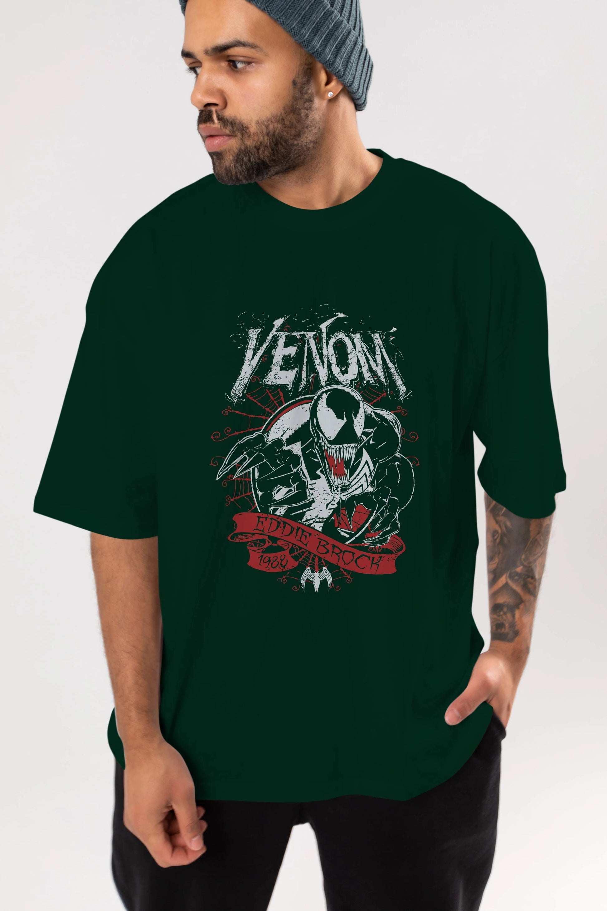Venom (11) Ön Baskılı Oversize t-shirt Erkek Kadın Unisex %100 Pamuk Bisiklet Yaka tişort