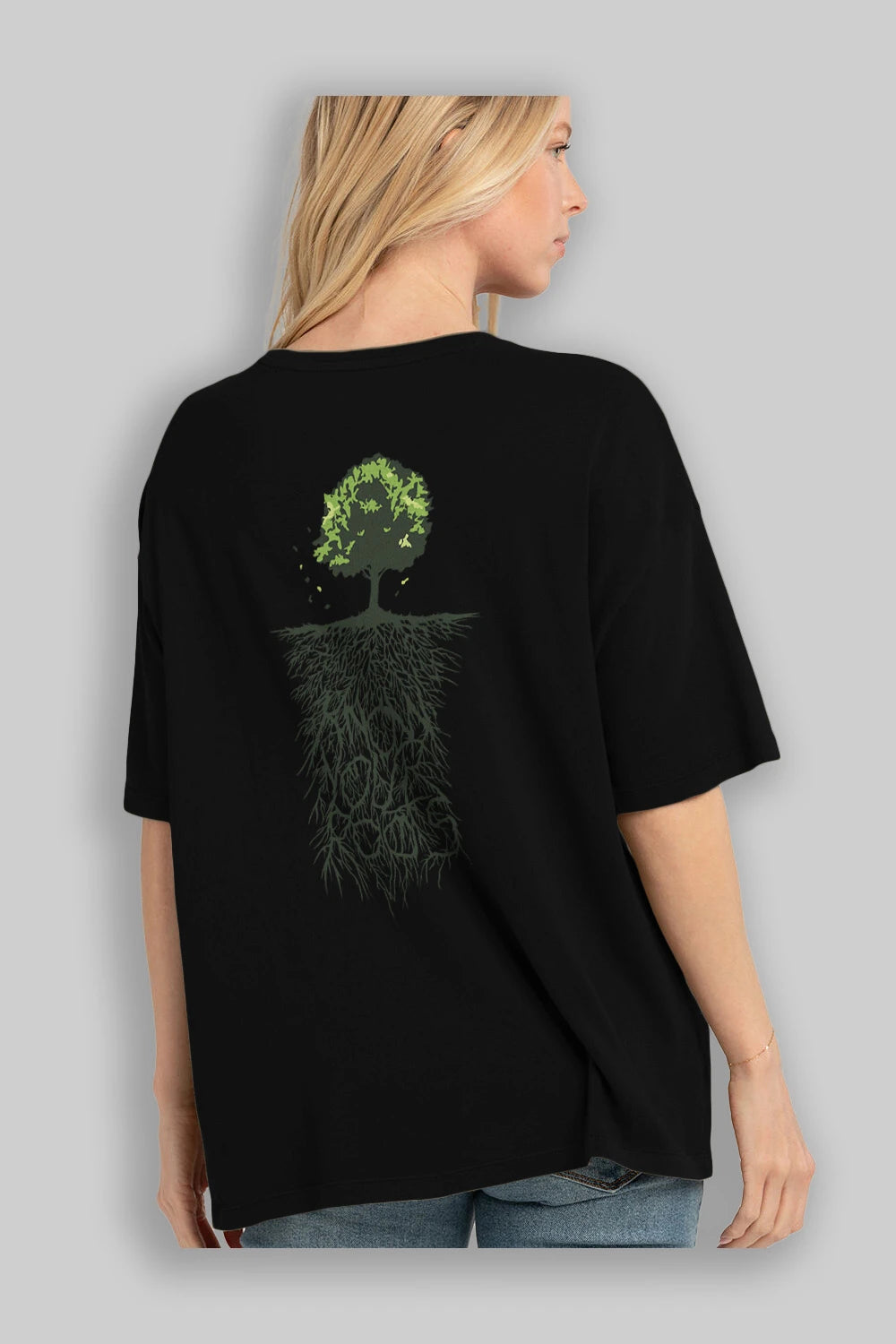 Know Your Roots Arka Baskılı Oversize t-shirt %100 pamuk Erkek Kadın Unisex
