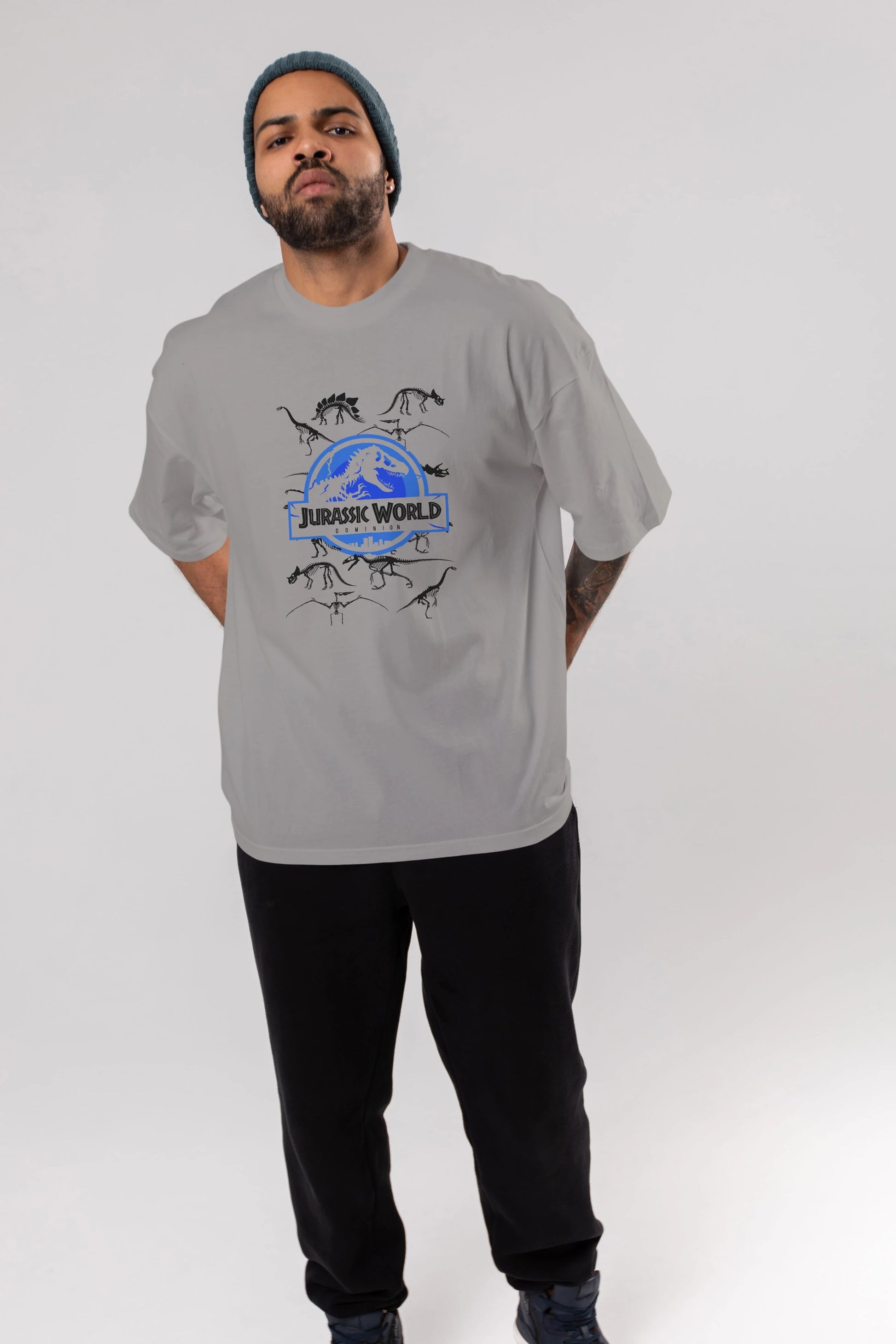 Jurassic Park (5) Ön Baskılı Oversize t-shirt Erkek Kadın Unisex %100 Pamuk Bisiklet Yaka tişort