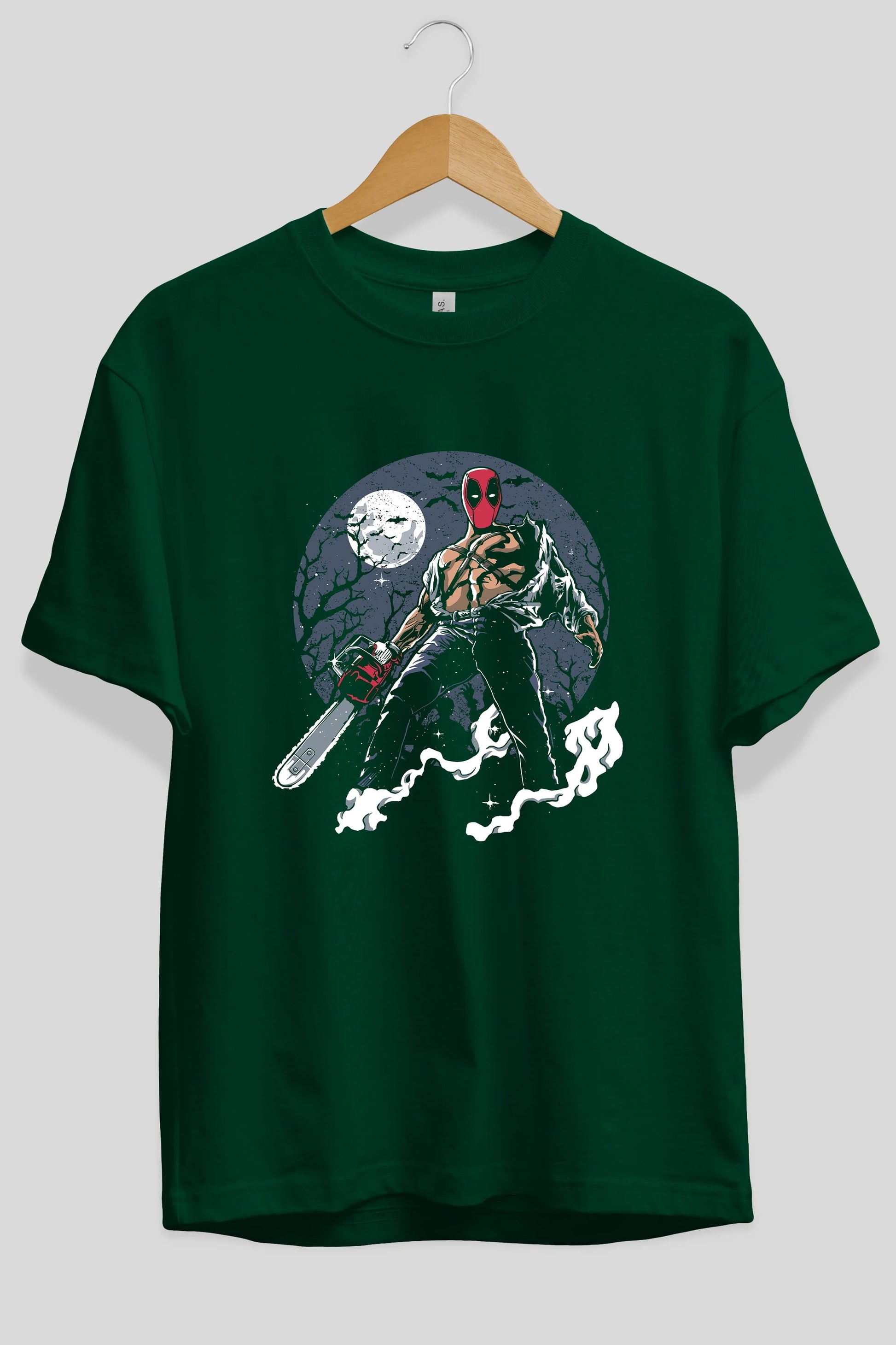 Evil Deadpool Ön Baskılı Oversize t-shirt Erkek Kadın Unisex %100 Pamuk tişort