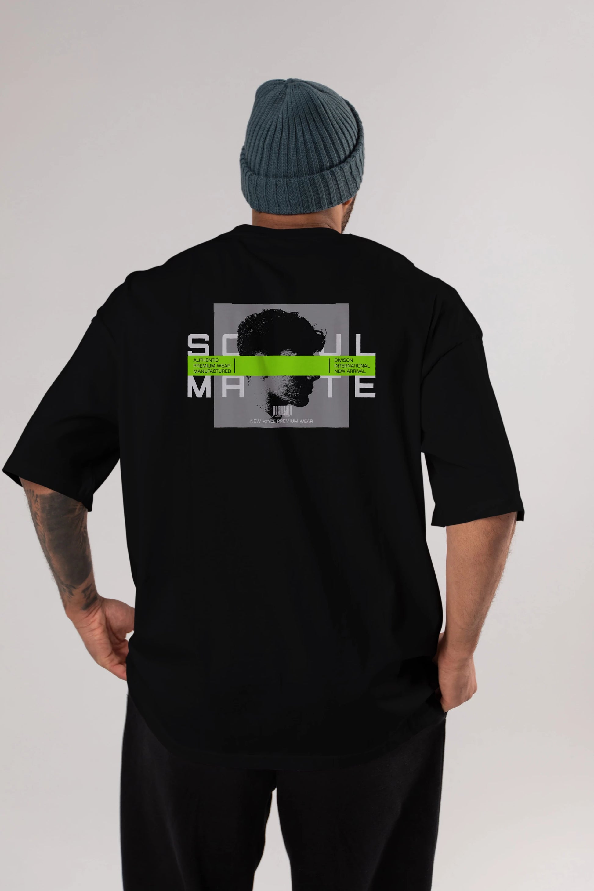 Soul Mate Arka Baskılı Oversize t-shirt Erkek Kadın Unisex