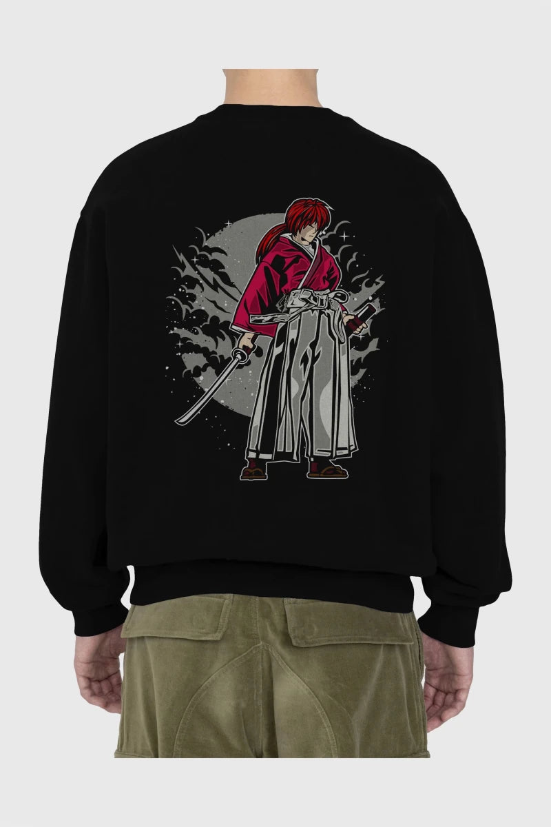 kenshin Arka Baskılı Oversize Sweatshirt Erkek Kadın Unisex - Cilexi