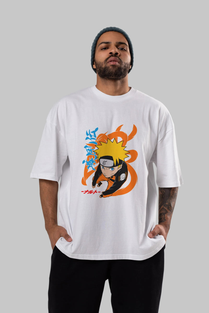 naruto uzumaki 1 Anime Ön Baskılı Oversize t-shirt %100 pamuk Erkek Kadın Unisex - Cilexi