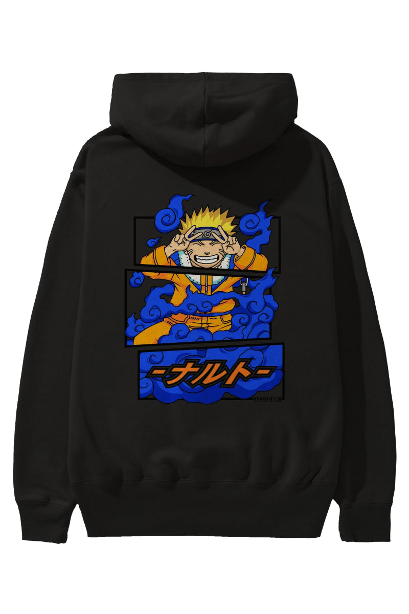 naruto uzumaki Anime Arka Baskılı Hoodie Oversize Kapüşonlu Sweatshirt Erkek Kadın Unisex - Cilexi