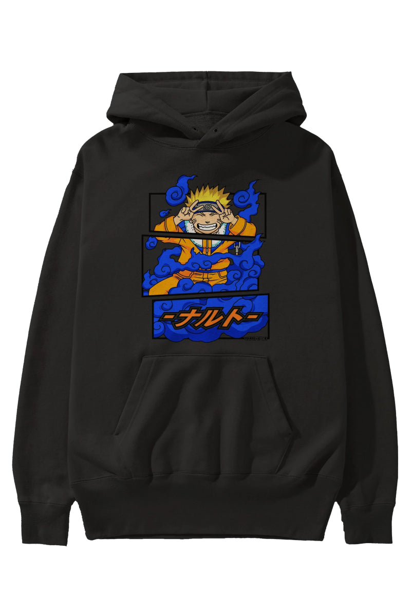 naruto uzumaki Anime Ön Baskılı Hoodie Oversize Kapüşonlu Sweatshirt Erkek Kadın Unisex - Cilexi