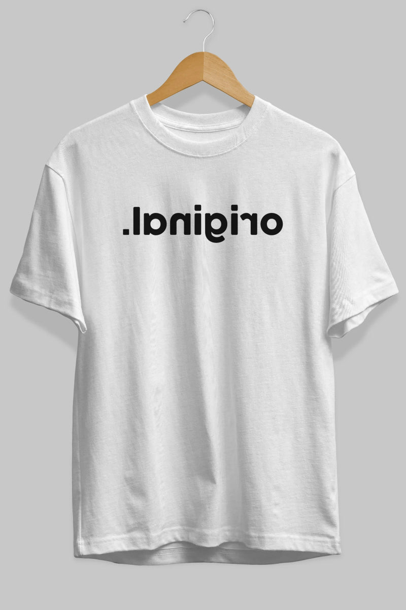 original ters Ön Baskılı Oversize t-shirt %100 pamuk Erkek Kadın Unisex - Cilexi