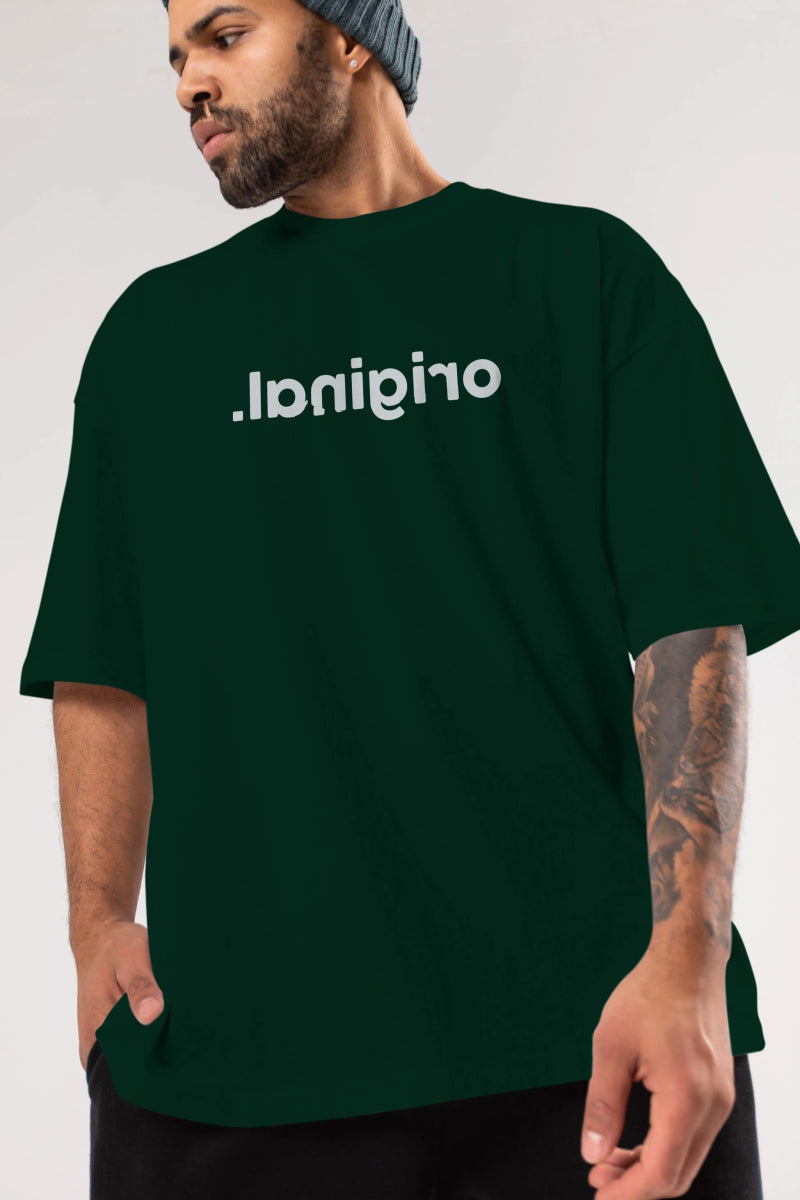 original ters Ön Baskılı Oversize t-shirt %100 pamuk Erkek Kadın Unisex - Cilexi