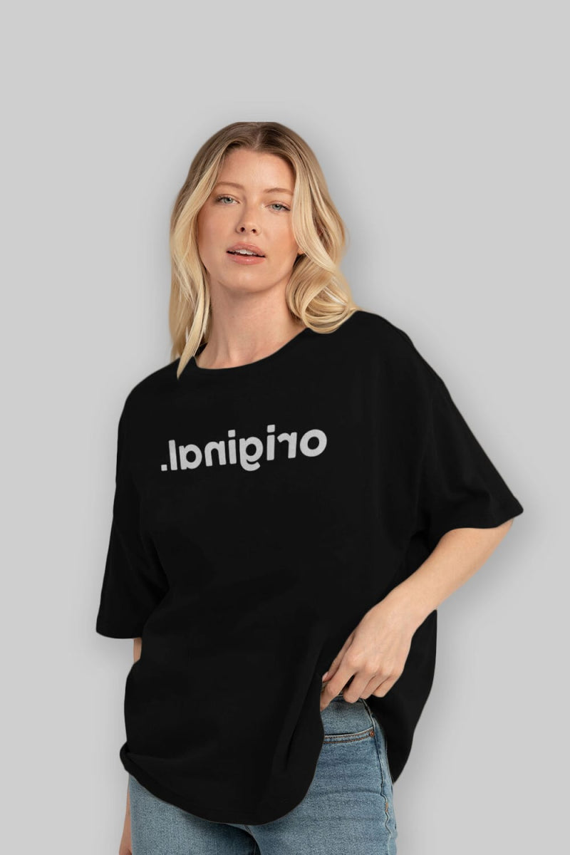 original ters Ön Baskılı Oversize t-shirt %100 pamuk Erkek Kadın Unisex - Cilexi