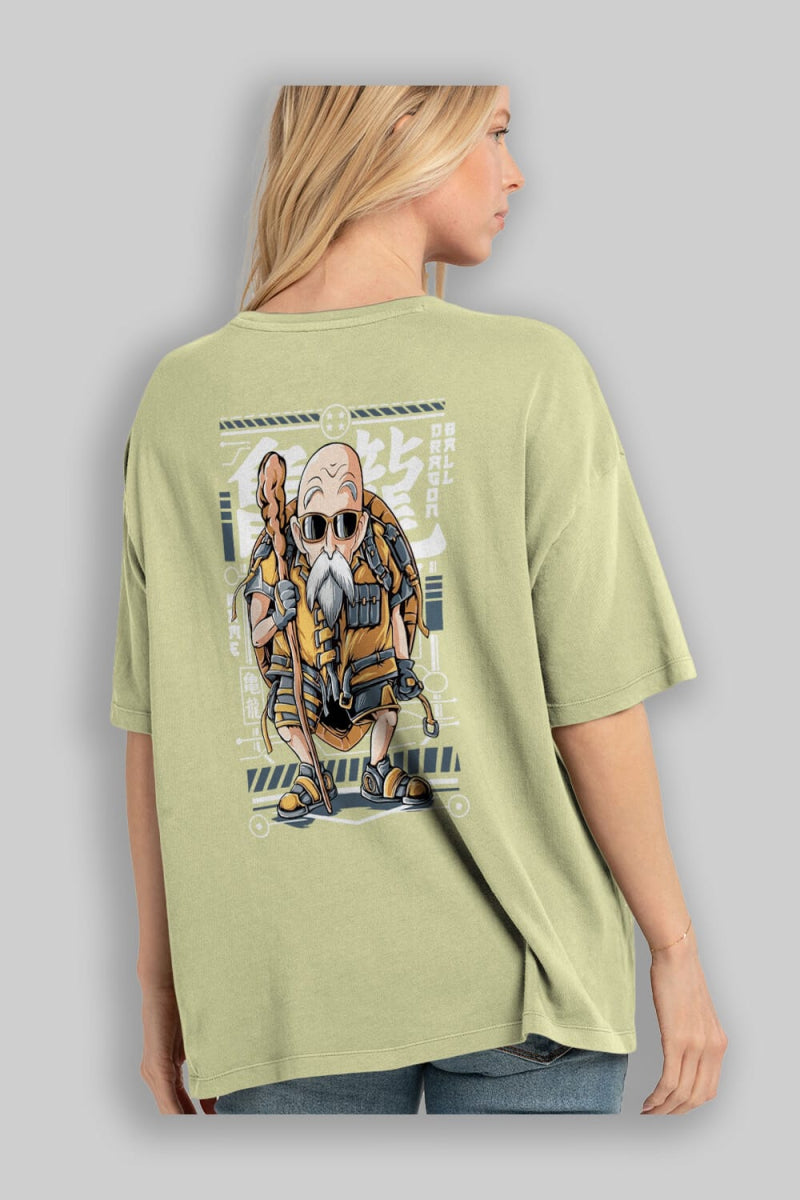 roshi new Anime Arka Baskılı Oversize t-shirt Erkek Kadın Unisex - Cilexi