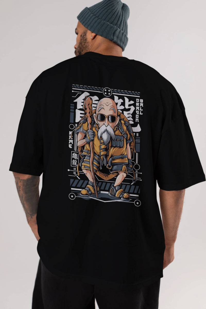 roshi new Anime Arka Baskılı Oversize t-shirt Erkek Kadın Unisex - Cilexi