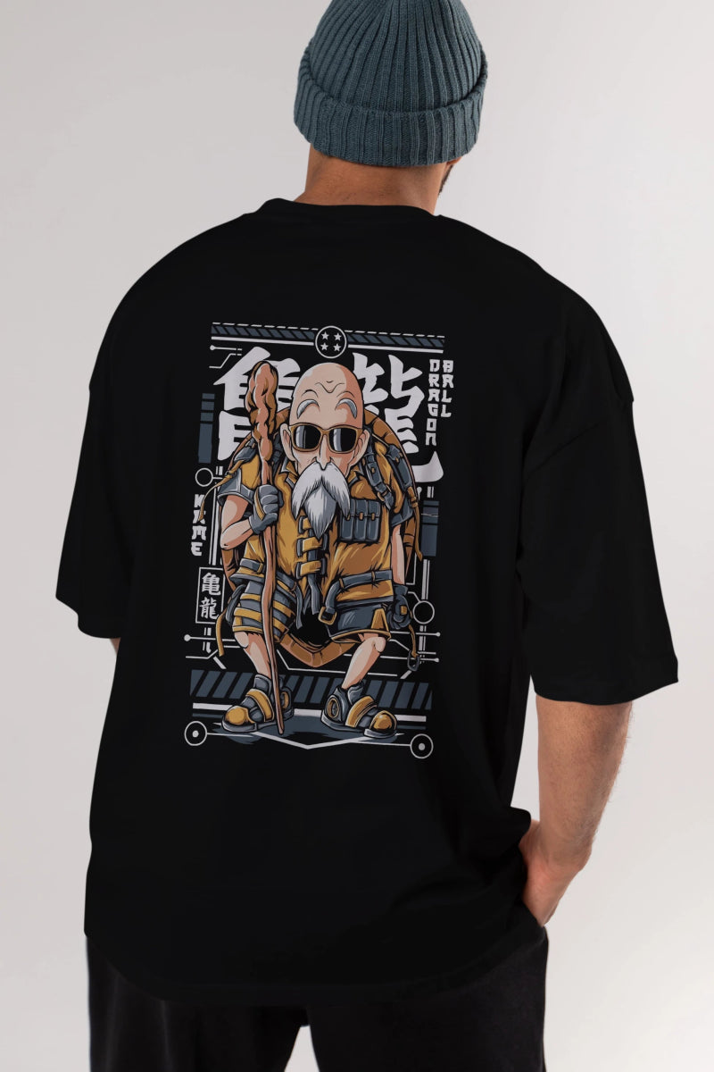 roshi new Anime Arka Baskılı Oversize t-shirt Erkek Kadın Unisex - Cilexi