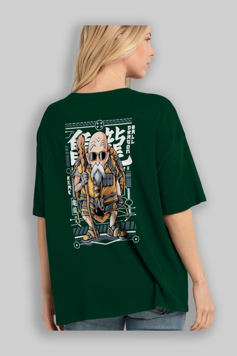 roshi new Anime Arka Baskılı Oversize t-shirt Erkek Kadın Unisex - Cilexi