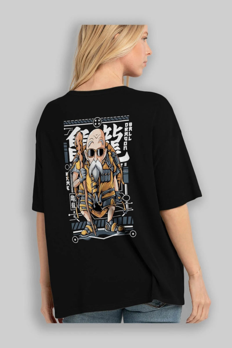 roshi new Anime Arka Baskılı Oversize t-shirt Erkek Kadın Unisex - Cilexi