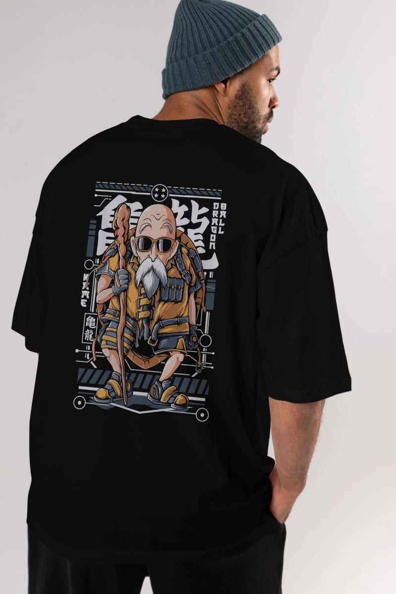 roshi new Anime Arka Baskılı Oversize t-shirt Erkek Kadın Unisex - Cilexi