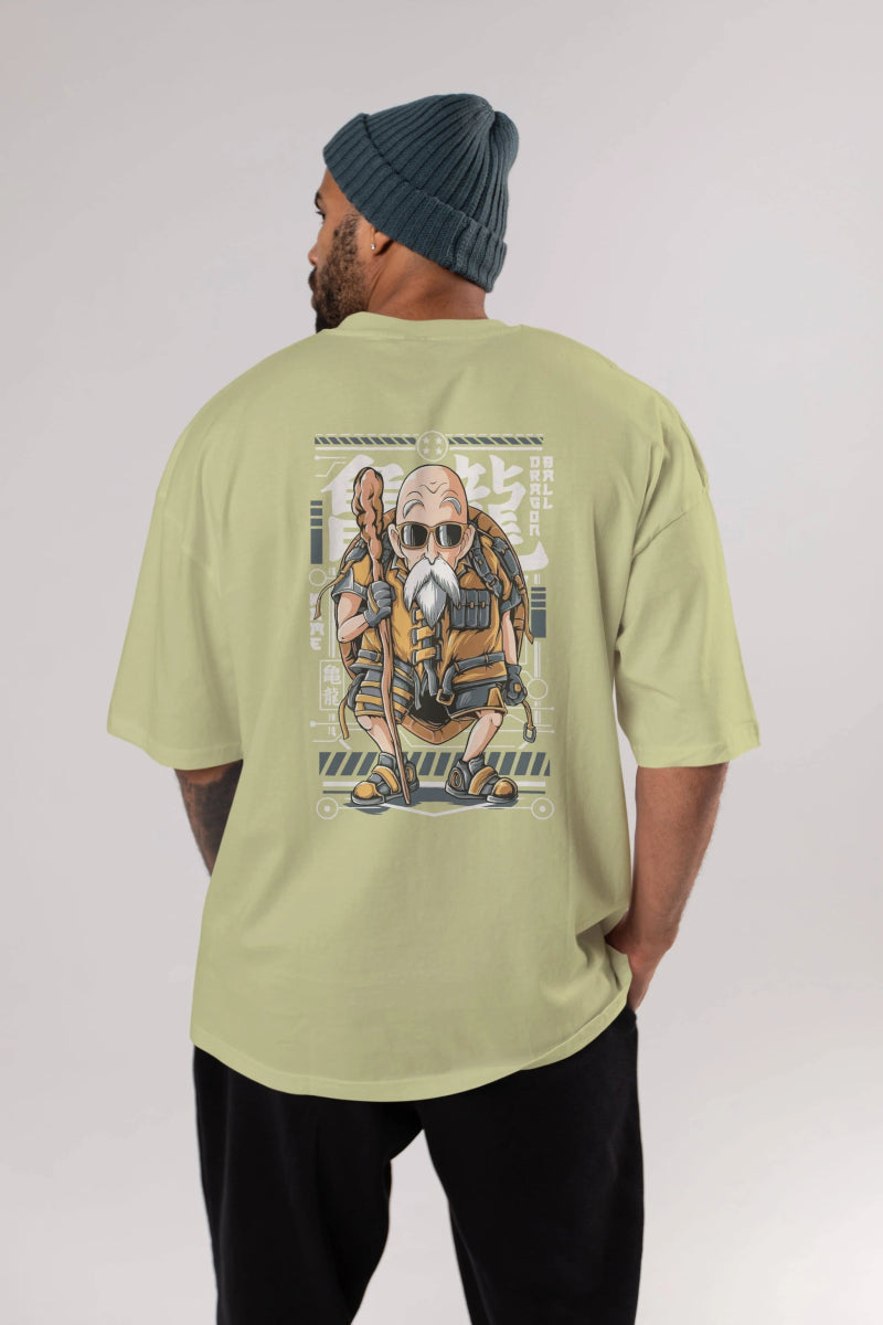 roshi new Anime Arka Baskılı Oversize t-shirt Erkek Kadın Unisex - Cilexi