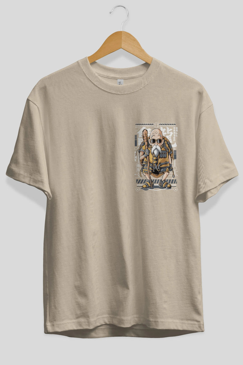 roshi new Ön Sol Baskılı Oversize t-shirt Erkek Kadın Unisex %100 Pamuk Bisiklet Yaka tişort - Cilexi