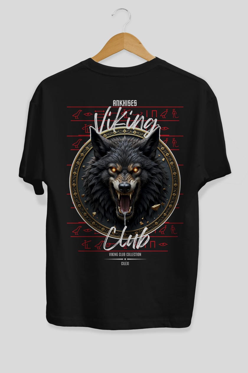 Viking Mitolojisi Serisi 27 Arka Baskılı Oversize t-shirt Erkek Kadın %100 Pamuk Bisiklet Yaka tişort