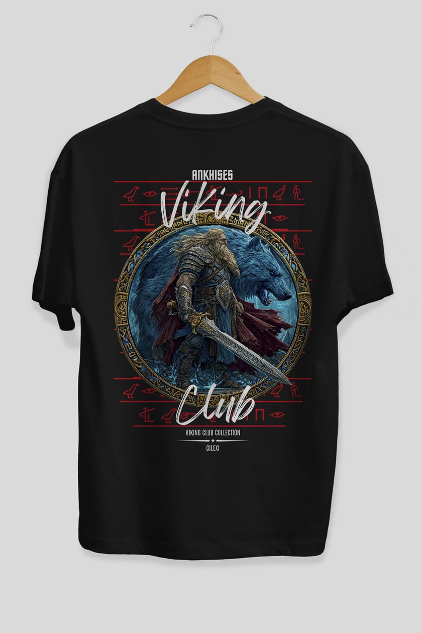 Tyr Arka Baskılı Oversize t-shirt Erkek Kadın %100 Pamuk Bisiklet Yaka tişort