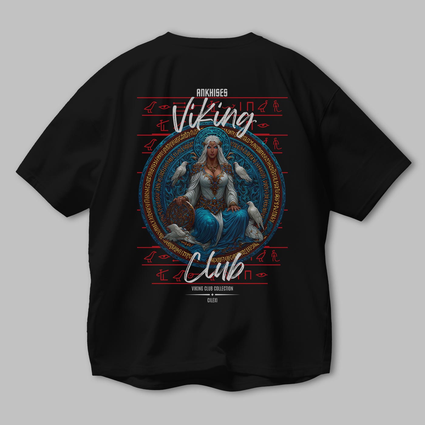 Frigg Baskılı Oversize t-shirt Erkek Kadın %100 Pamuk Bisiklet Yaka tişort