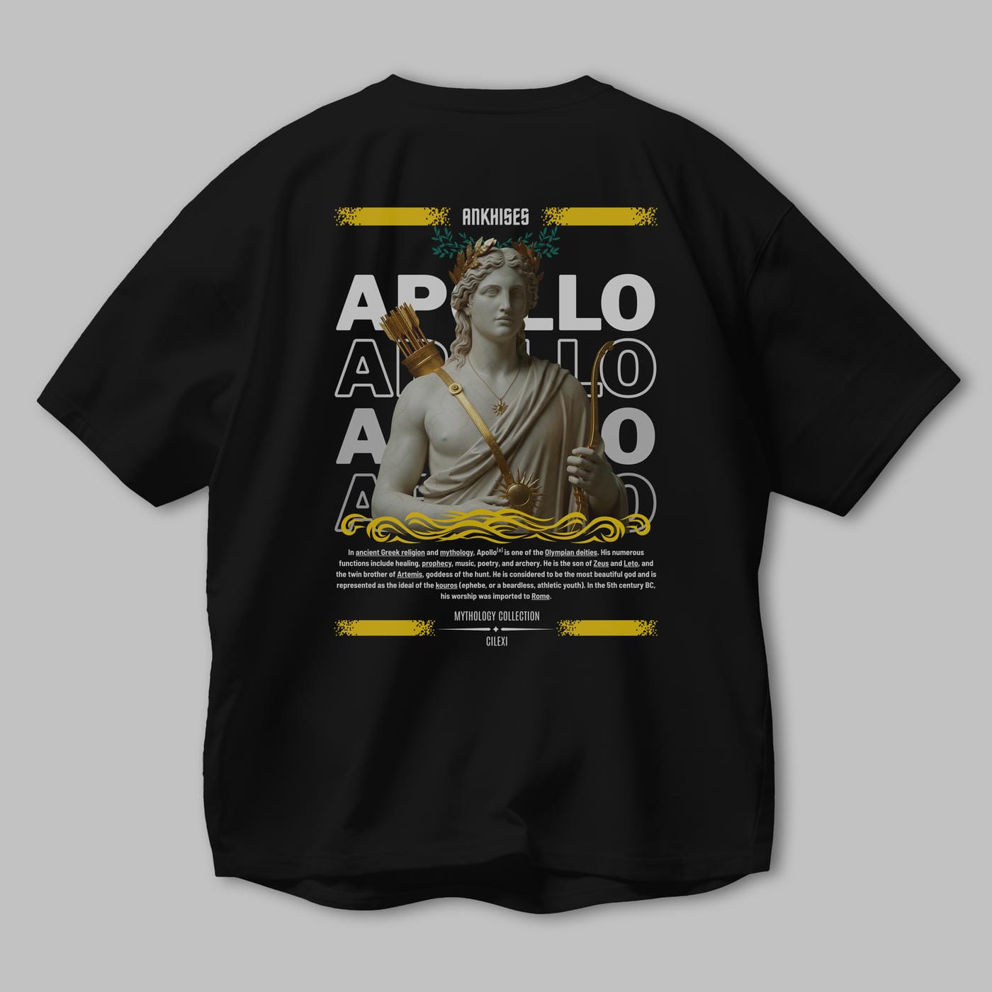Apollo 2 Arka Baskılı Oversize t-shirt Erkek Kadın %100 Pamuk Bisiklet Yaka tişort