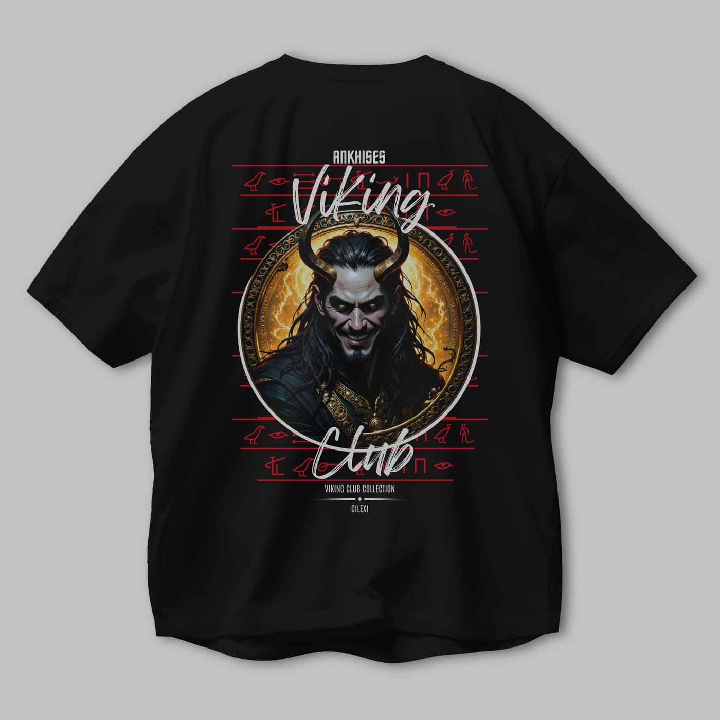 Loke 1 Baskılı Oversize t-shirt Erkek Kadın %100 Pamuk Bisiklet Yaka tişort