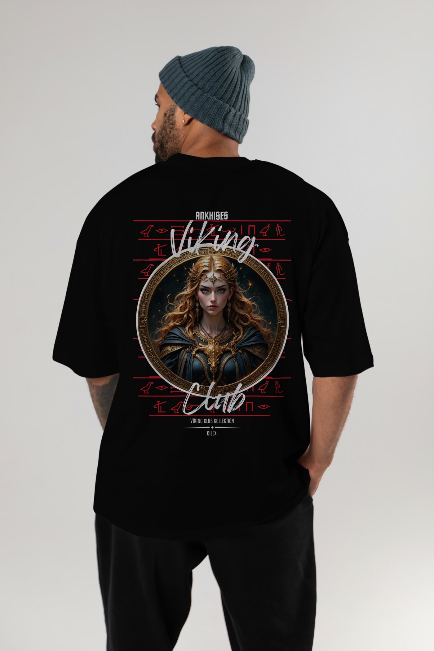 Freya Baskılı Oversize t-shirt Erkek Kadın %100 Pamuk Bisiklet Yaka tişort