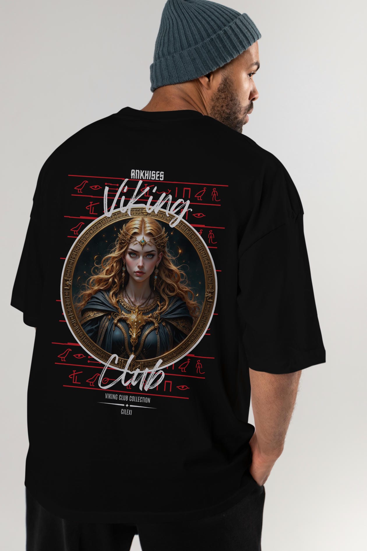 Freya Baskılı Oversize t-shirt Erkek Kadın %100 Pamuk Bisiklet Yaka tişort