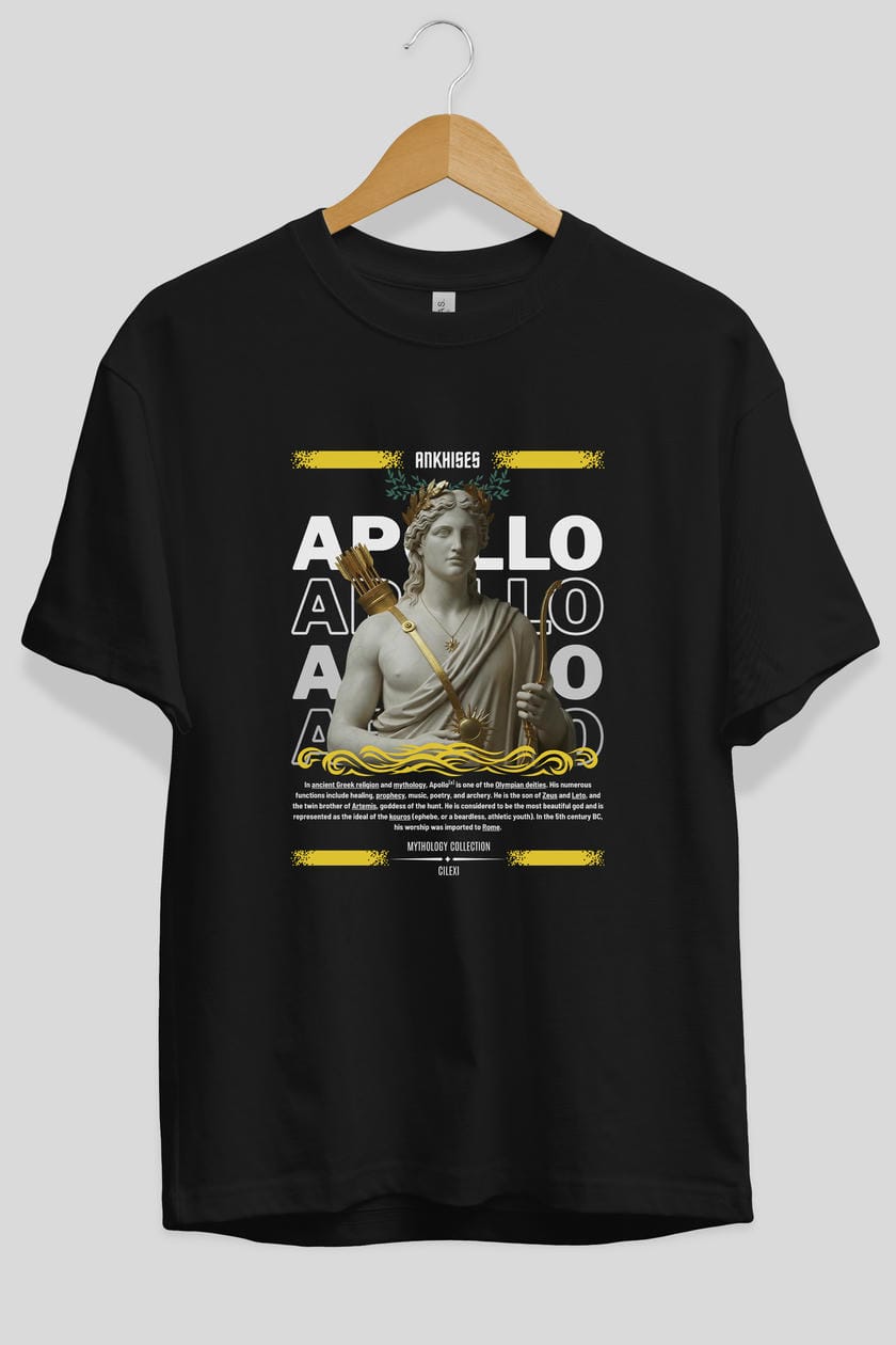 Apollo 2 ön Baskılı Oversize t-shirt Erkek Kadın %100 Pamuk Bisiklet Yaka tişort