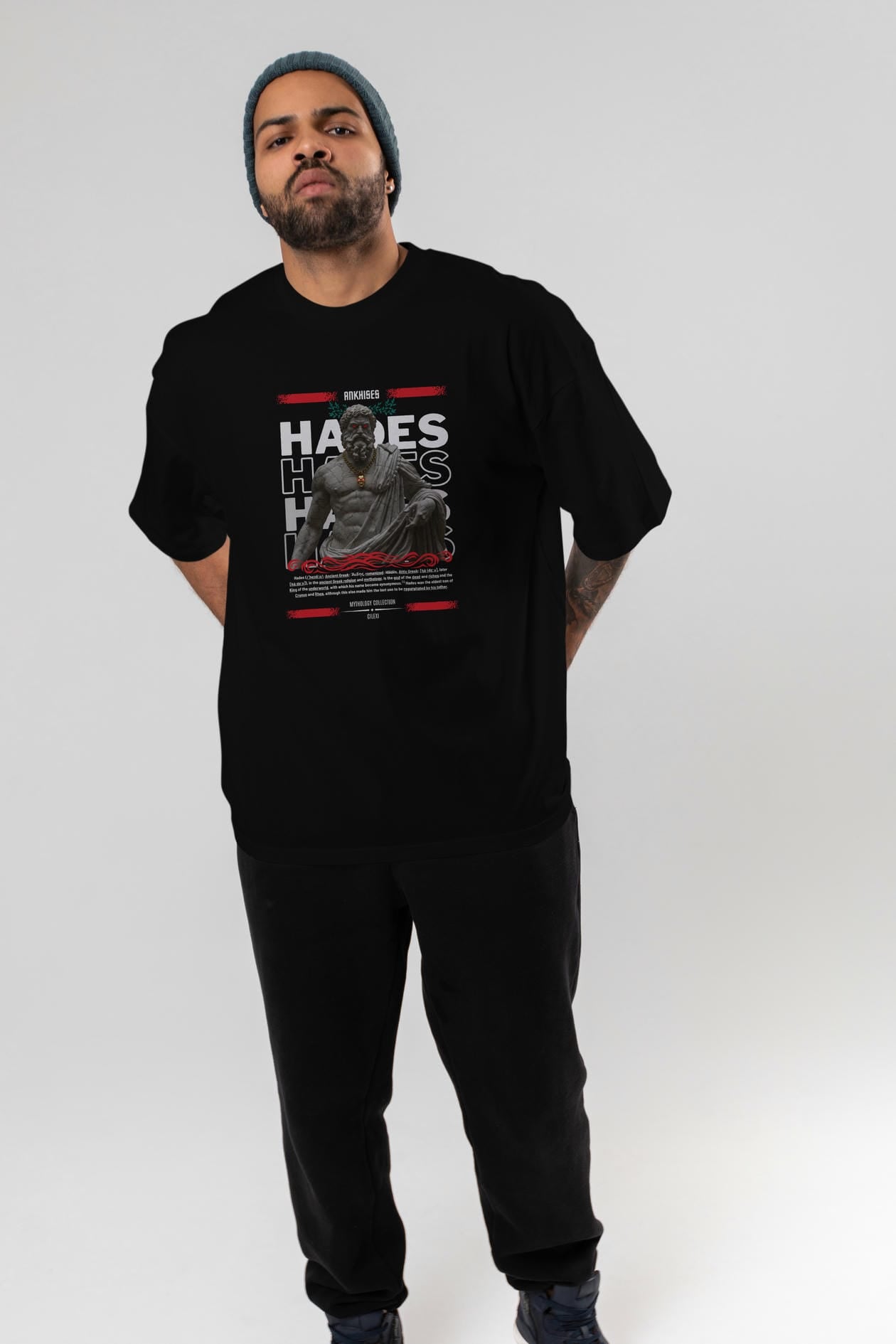 Hades 3 ön Baskılı Oversize t-shirt Erkek Kadın %100 Pamuk Bisiklet Yaka tişort